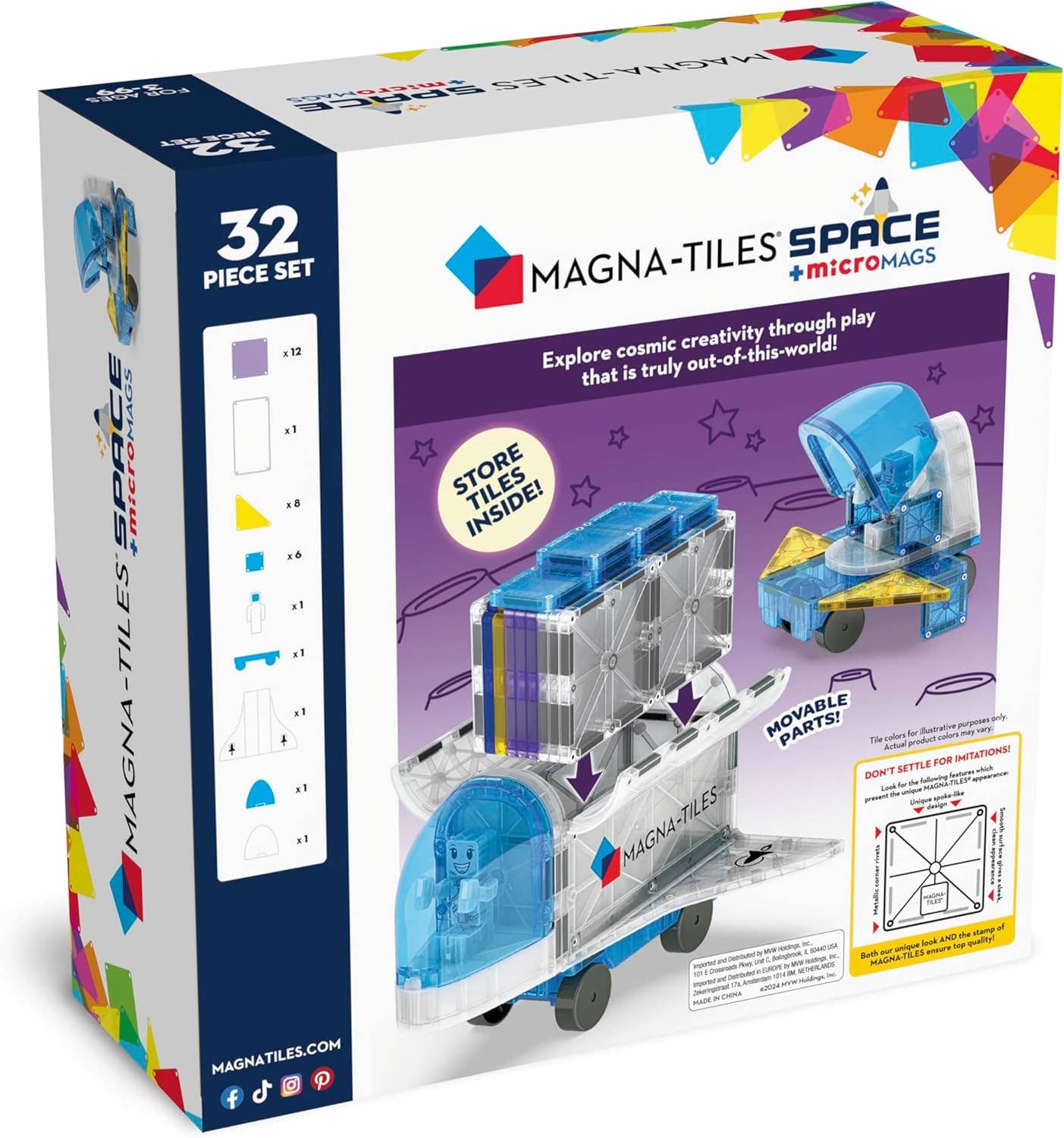 Magna-Tiles Space 32-Piece Set