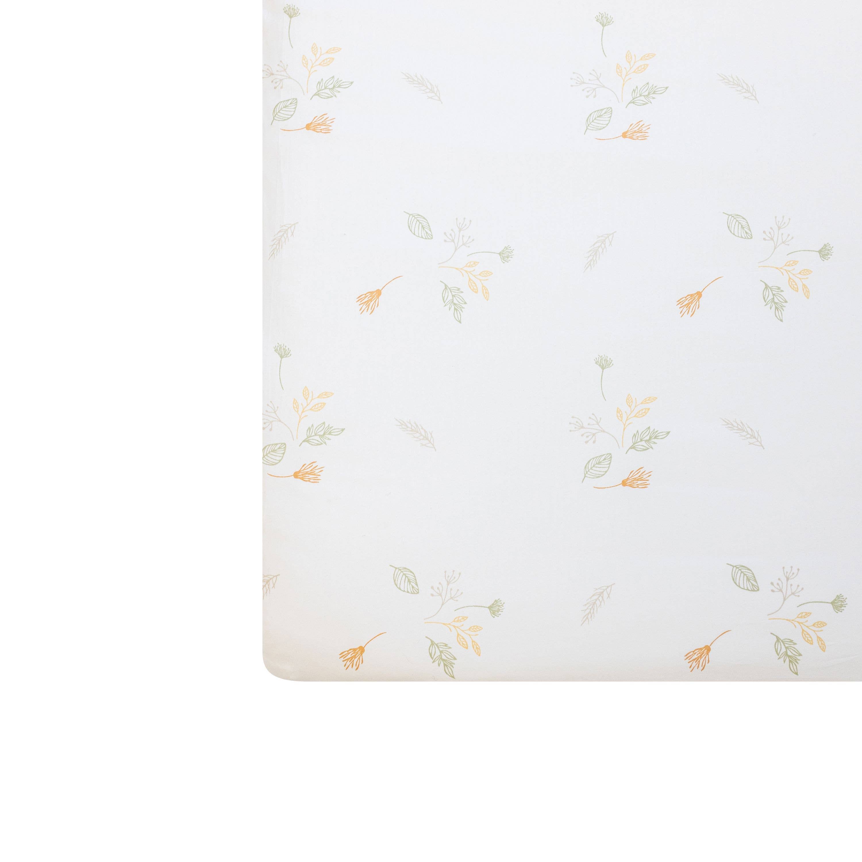 Willow Crib Fitted Sheet - Dainty Leaf