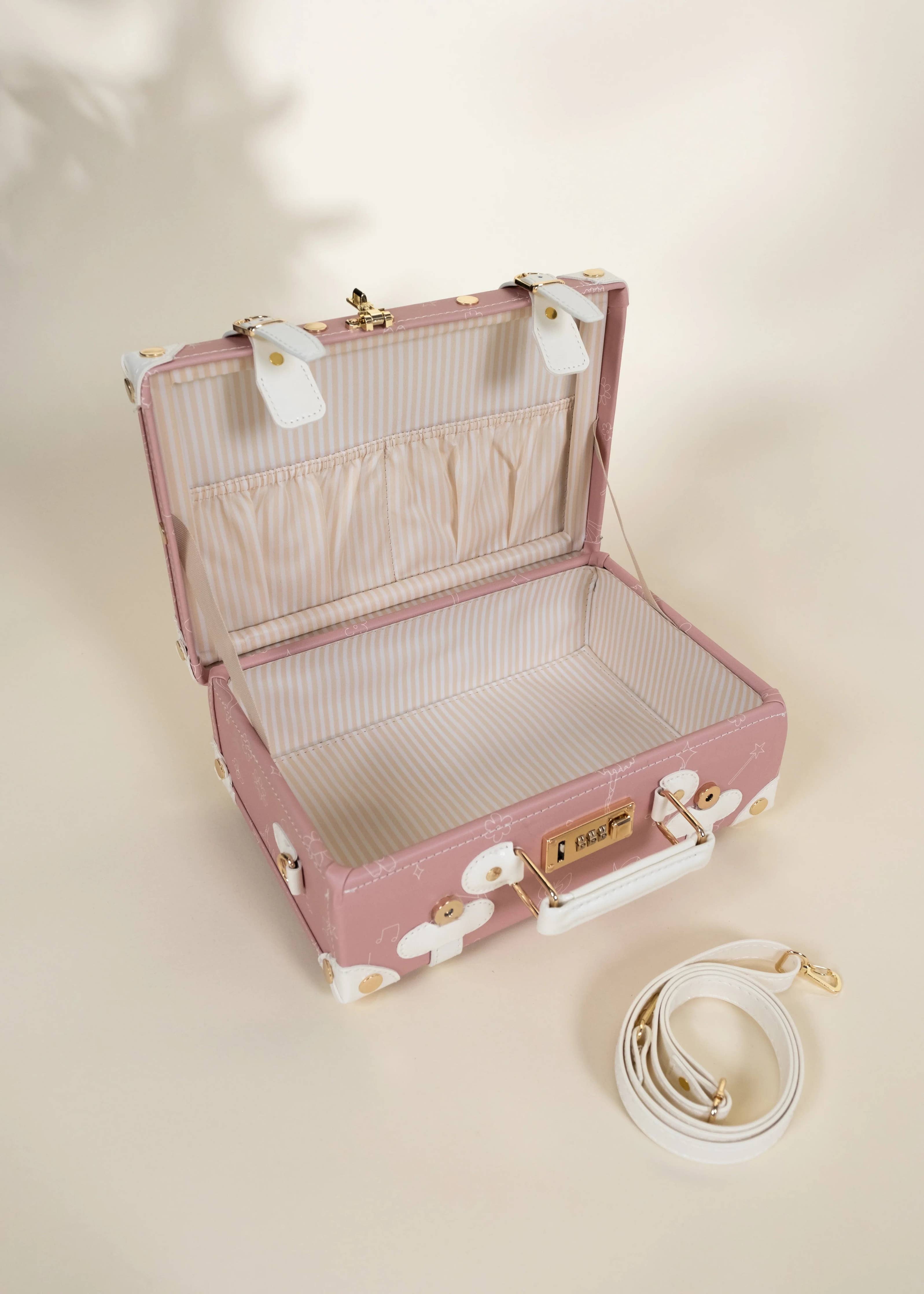 Vegan Leather Carry-On Suitcase - Ballerina