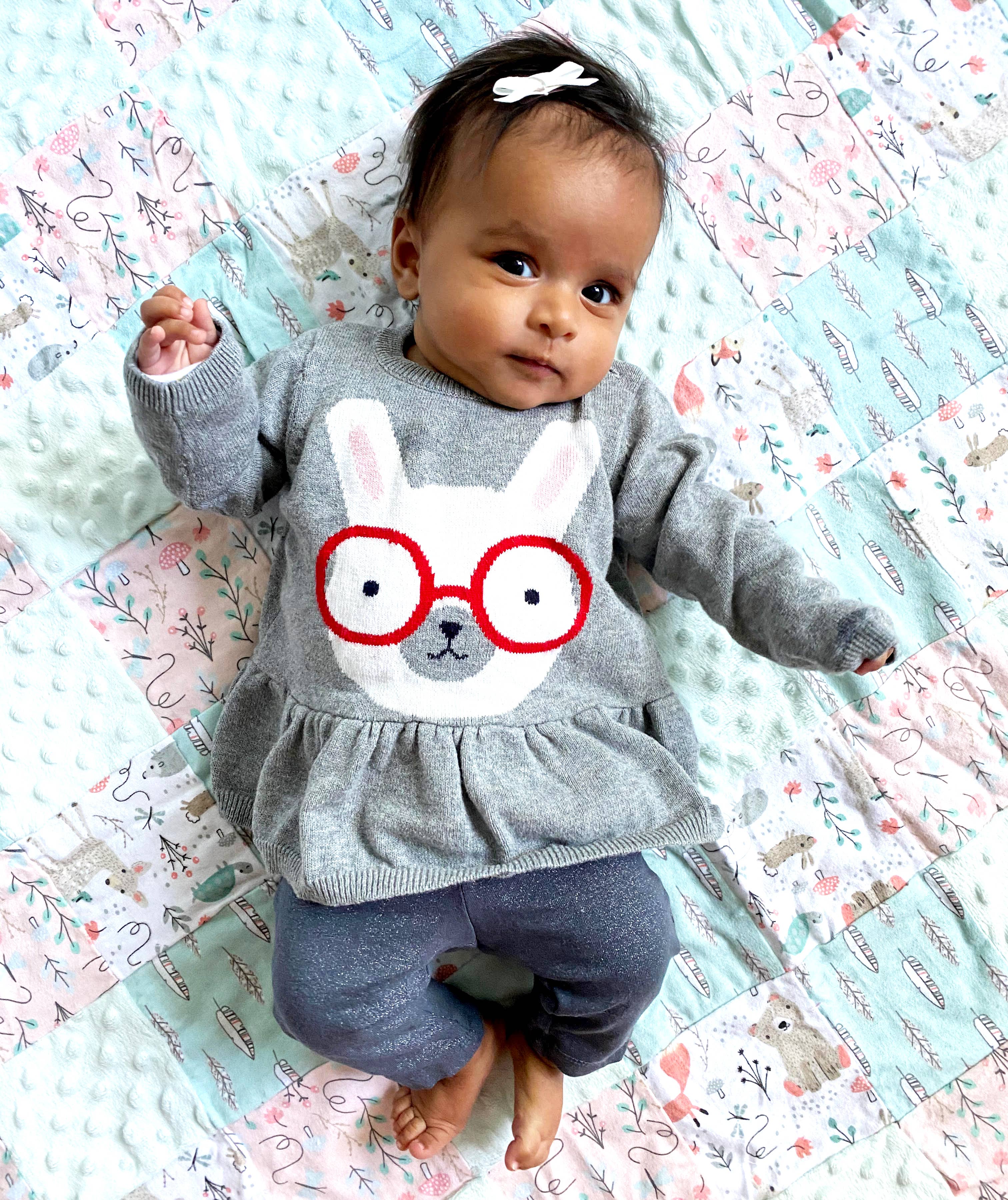 3 Tiny Wisp Clip Baby Girl Bow Faux Suede Hand Tied Giftset