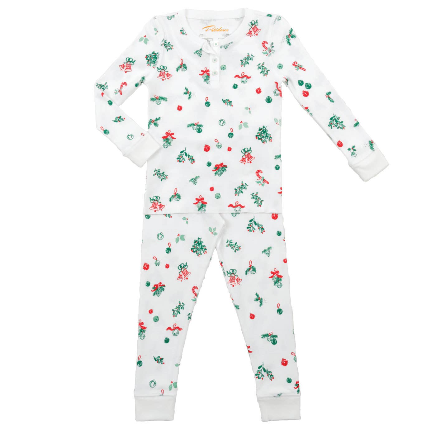 "Jingle Bells" Christmas Holiday Kid pajamas Pima cotton