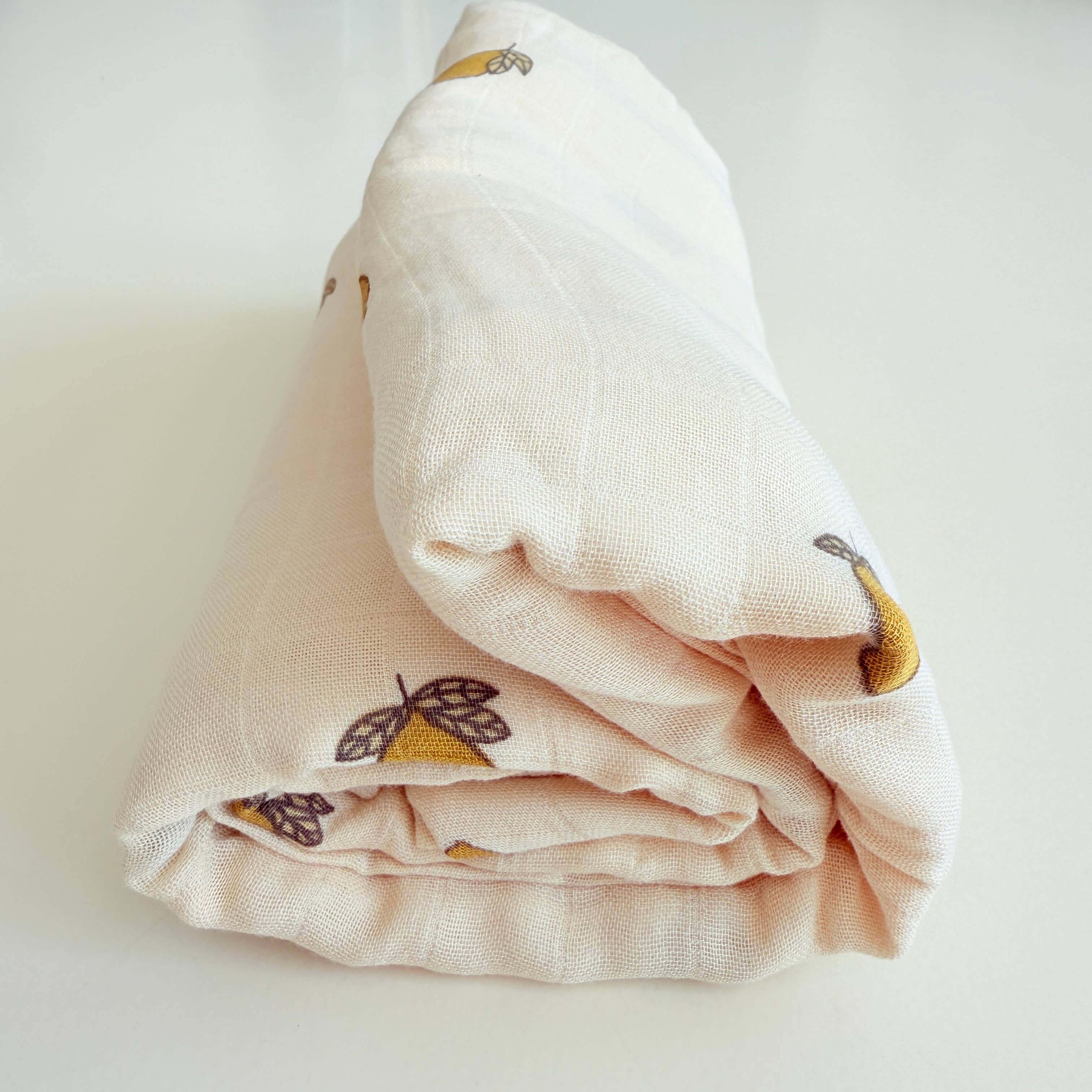 Bamboo Muslin Swaddle Baby Blanket - Lemons