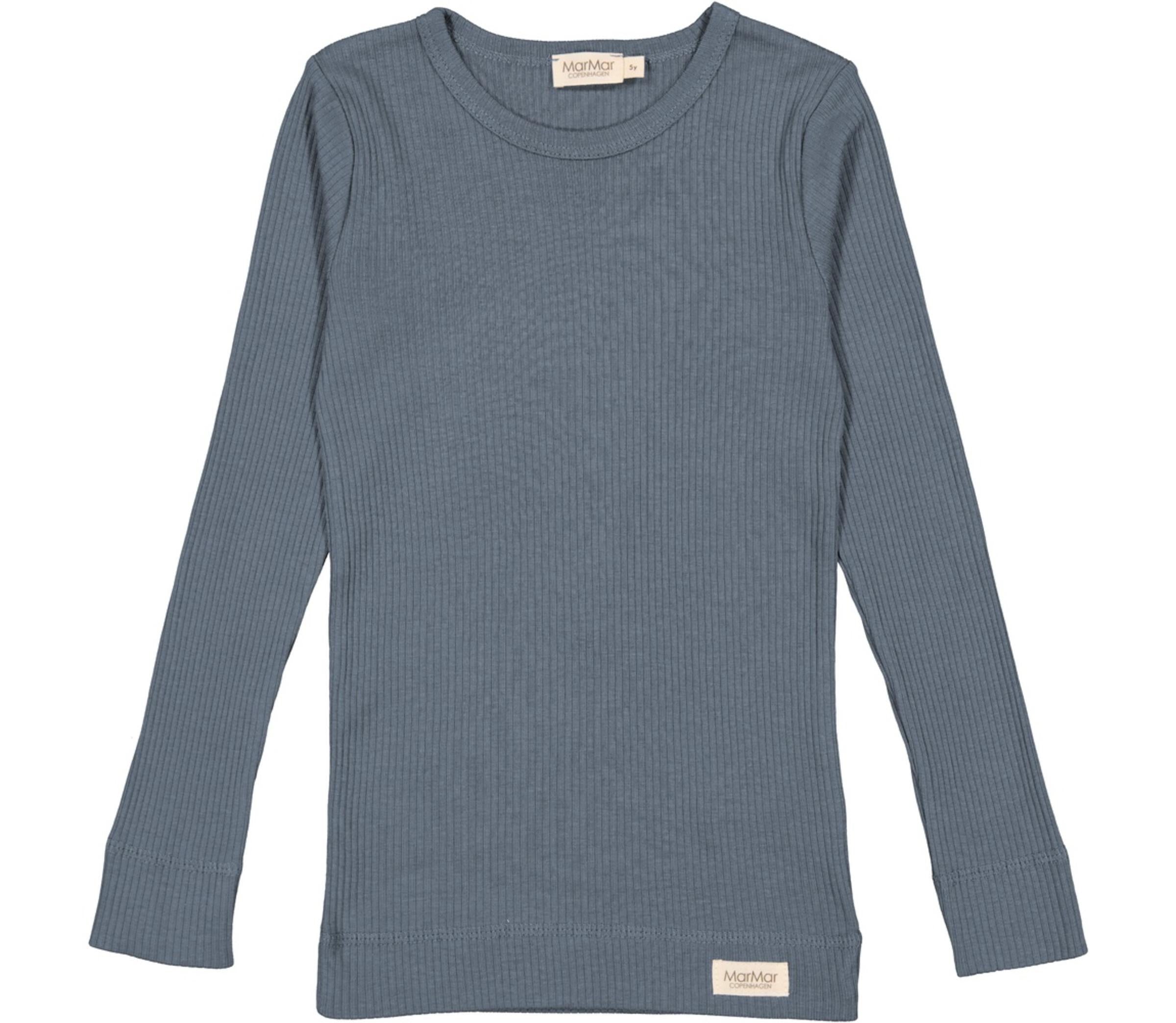 MarMar Copenhagen Long Sleeve Plain Tee - Ocean