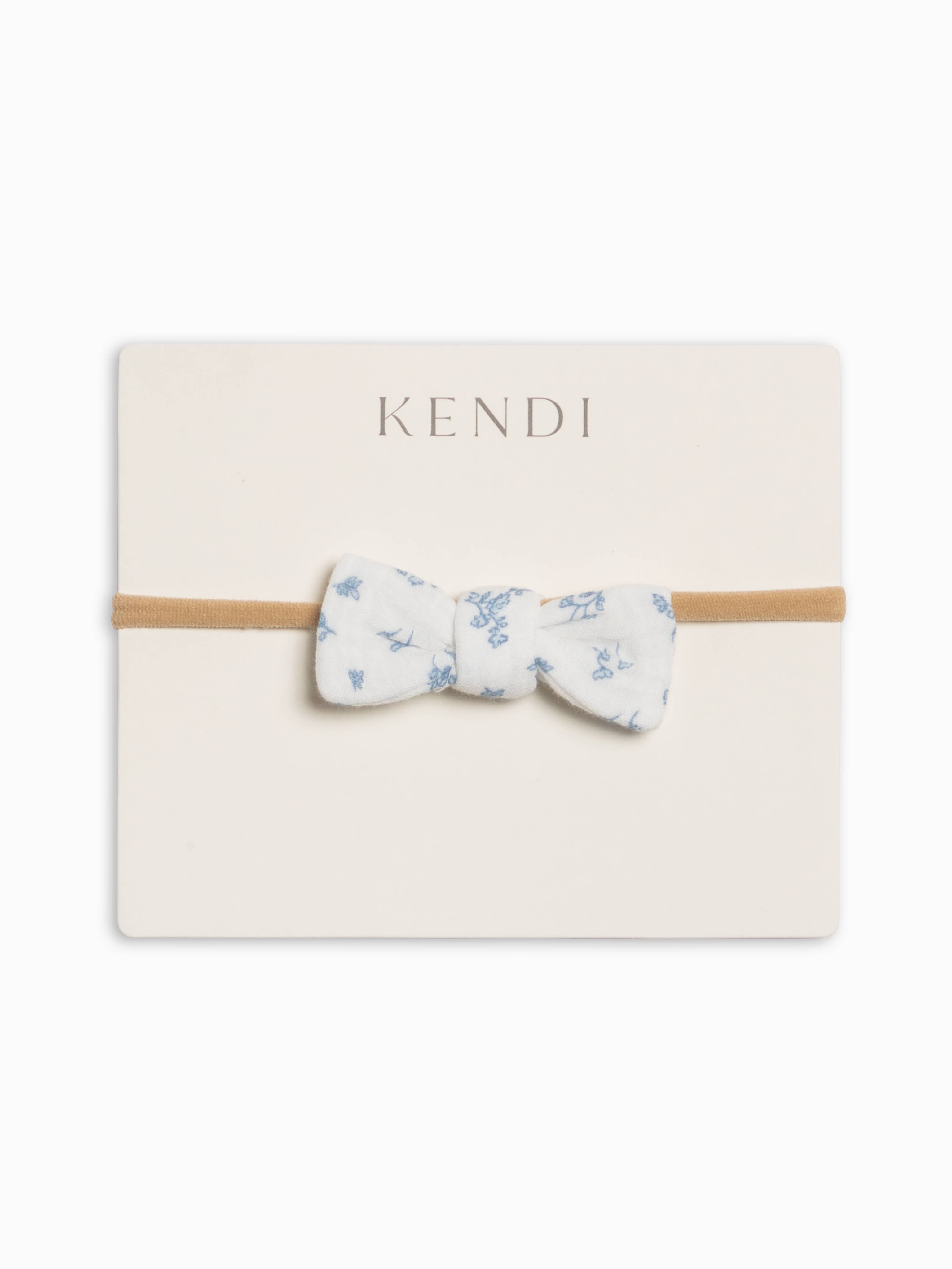 Muslin Dainty Bow - Rosebay Floral / Coconut + Sea