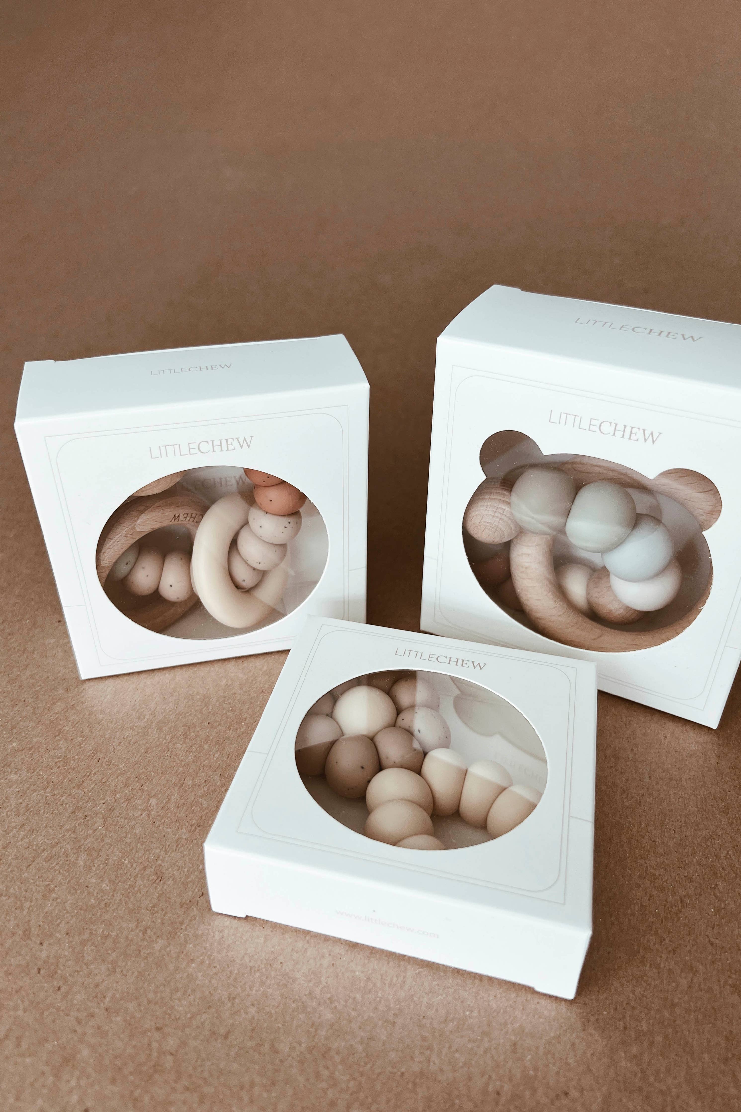 Food Grade Silicone Freezer Teether - Speckled Rose