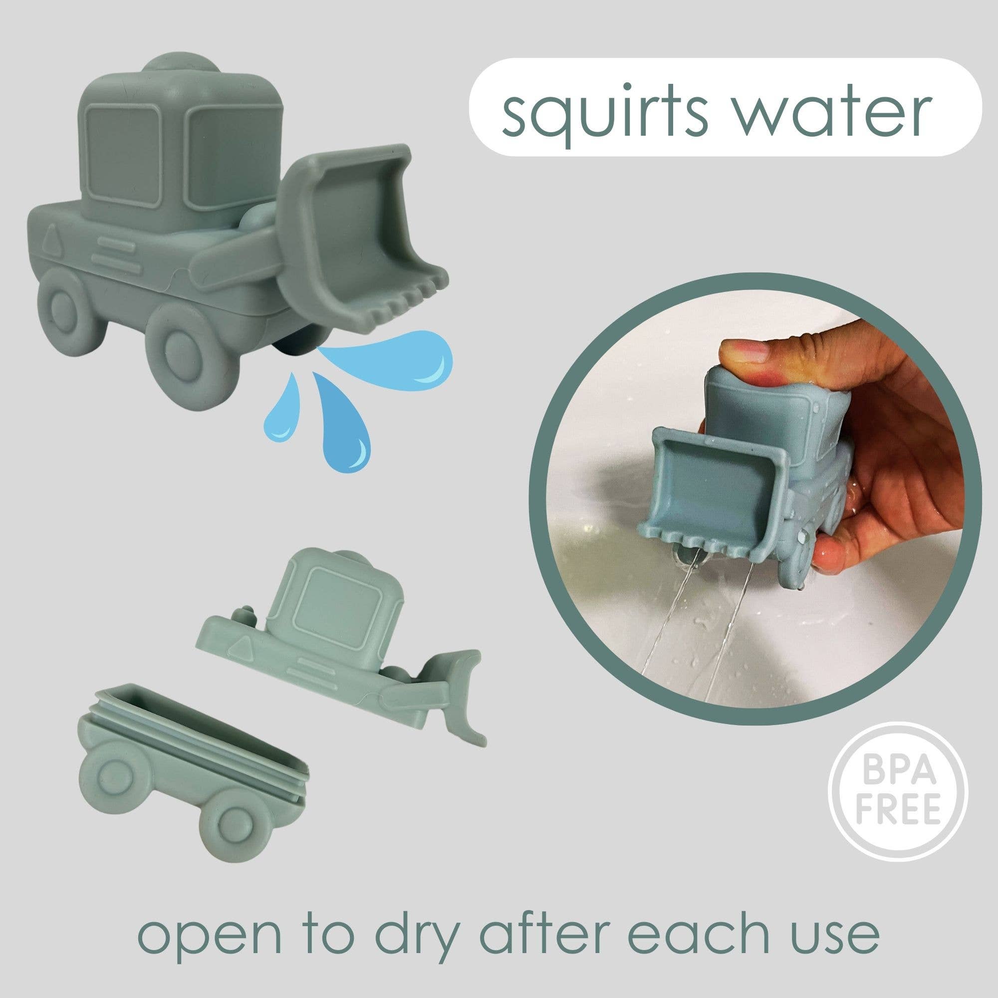 Ali+Oli Squirt Water Bath Toy Set (Construction) Mold Free