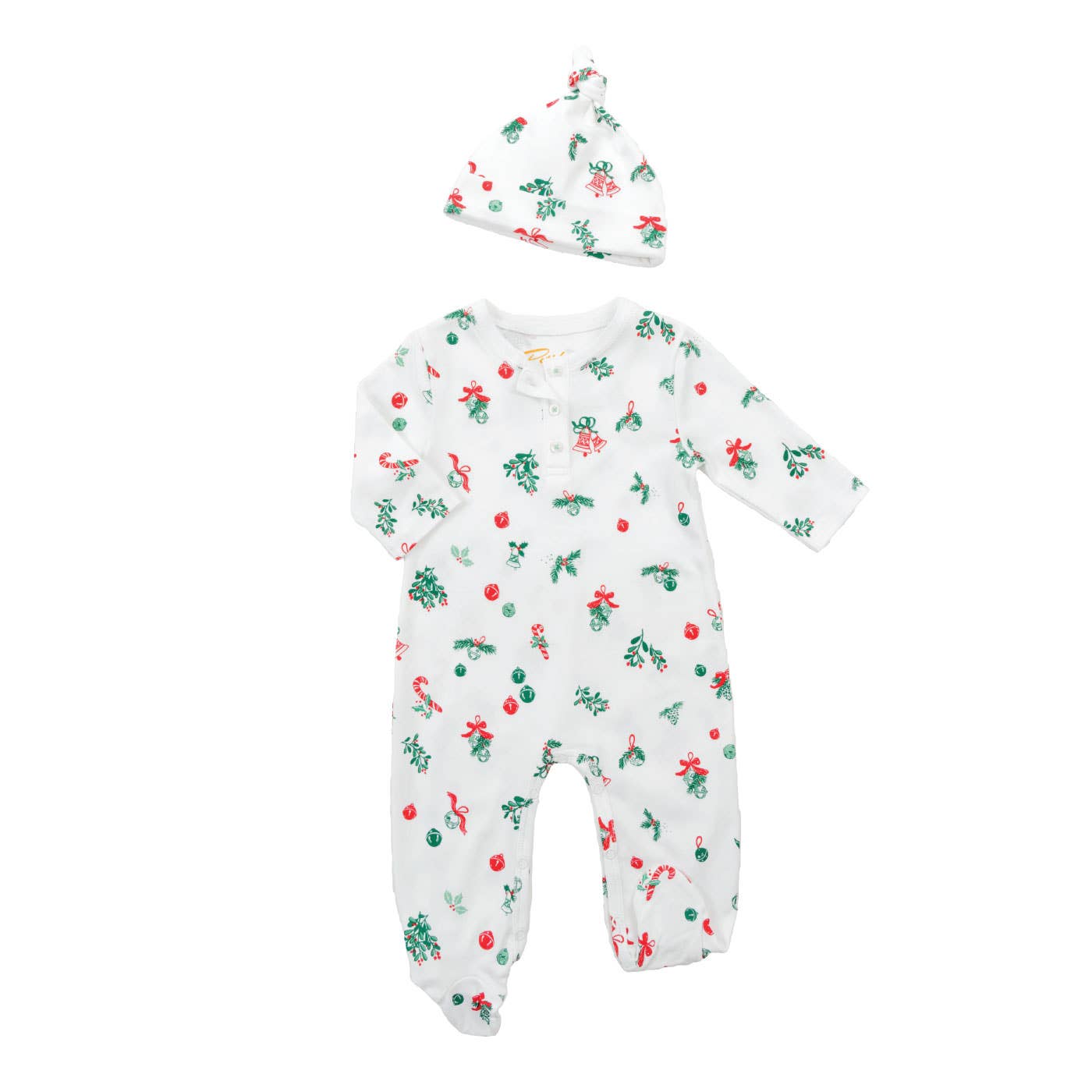 "Jingle Bells" Holiday Baby pajamas Pima cotton