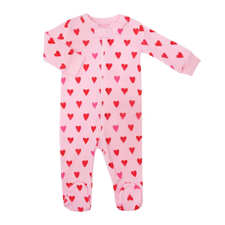 Heart Burst Zipper Romper
