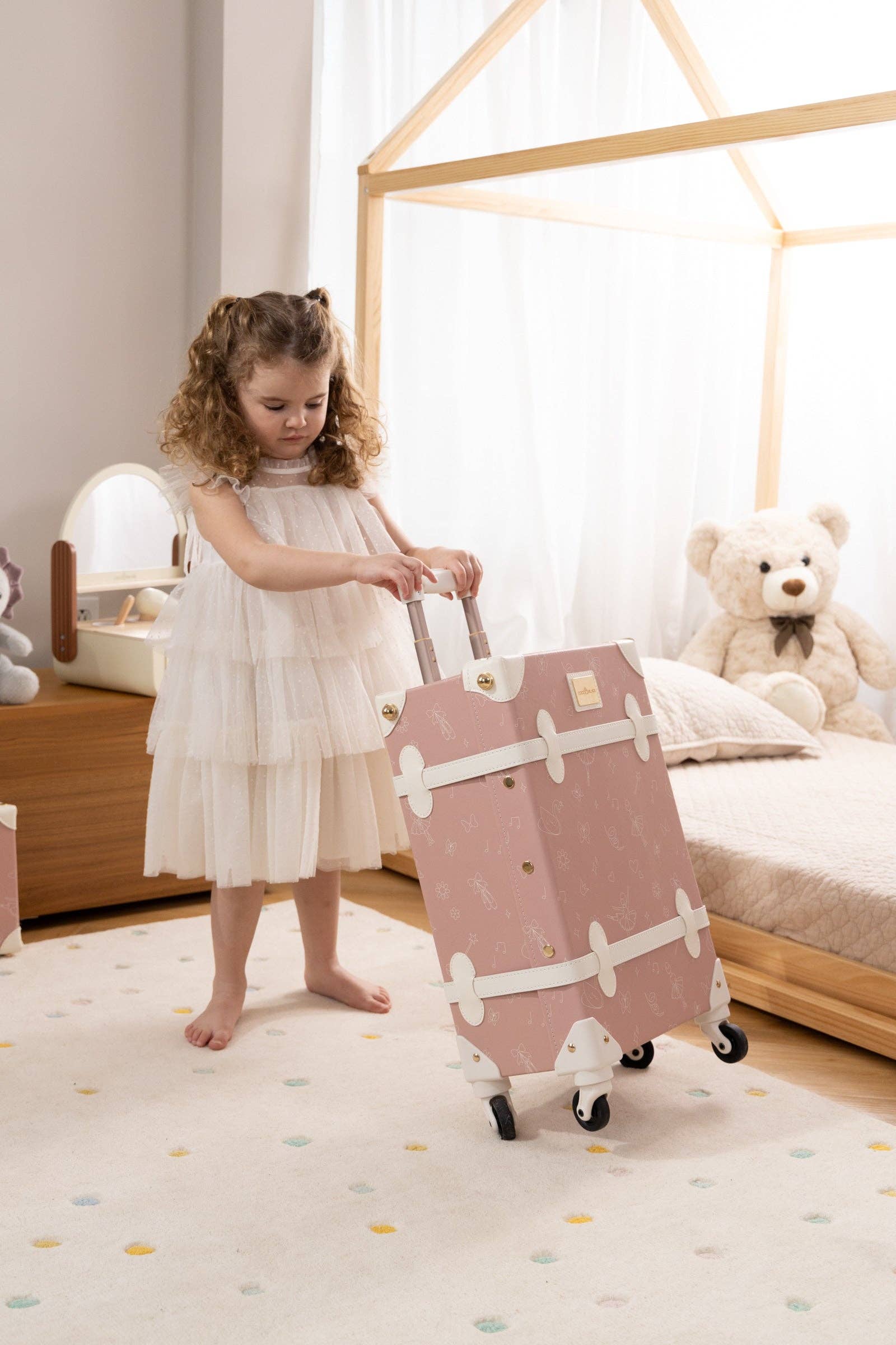 Vegan Leather Carry-On Suitcase - Ballerina