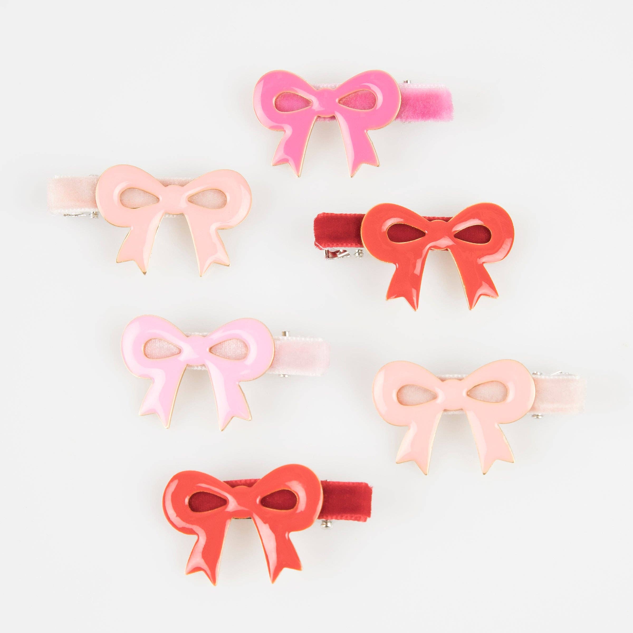 Valentine's Bow Hair Clips
