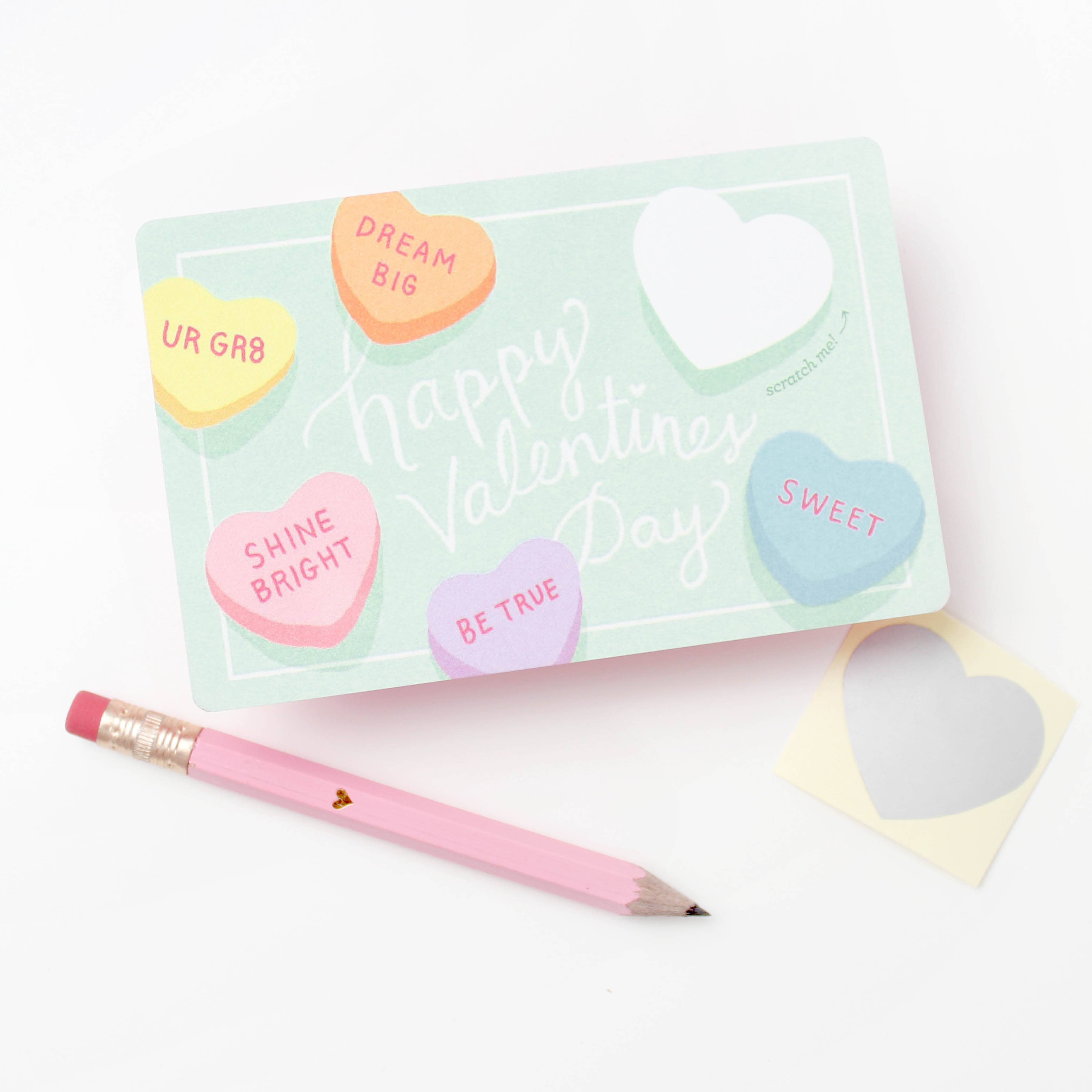 Scratch-off Valentine Cards - Sweethearts
