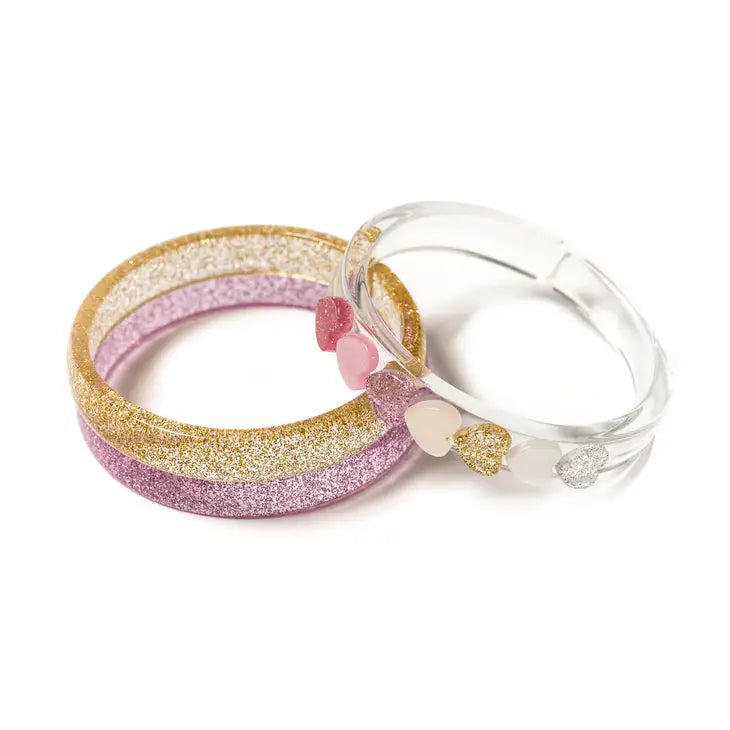 Heart Pearl Shades Bangle Set