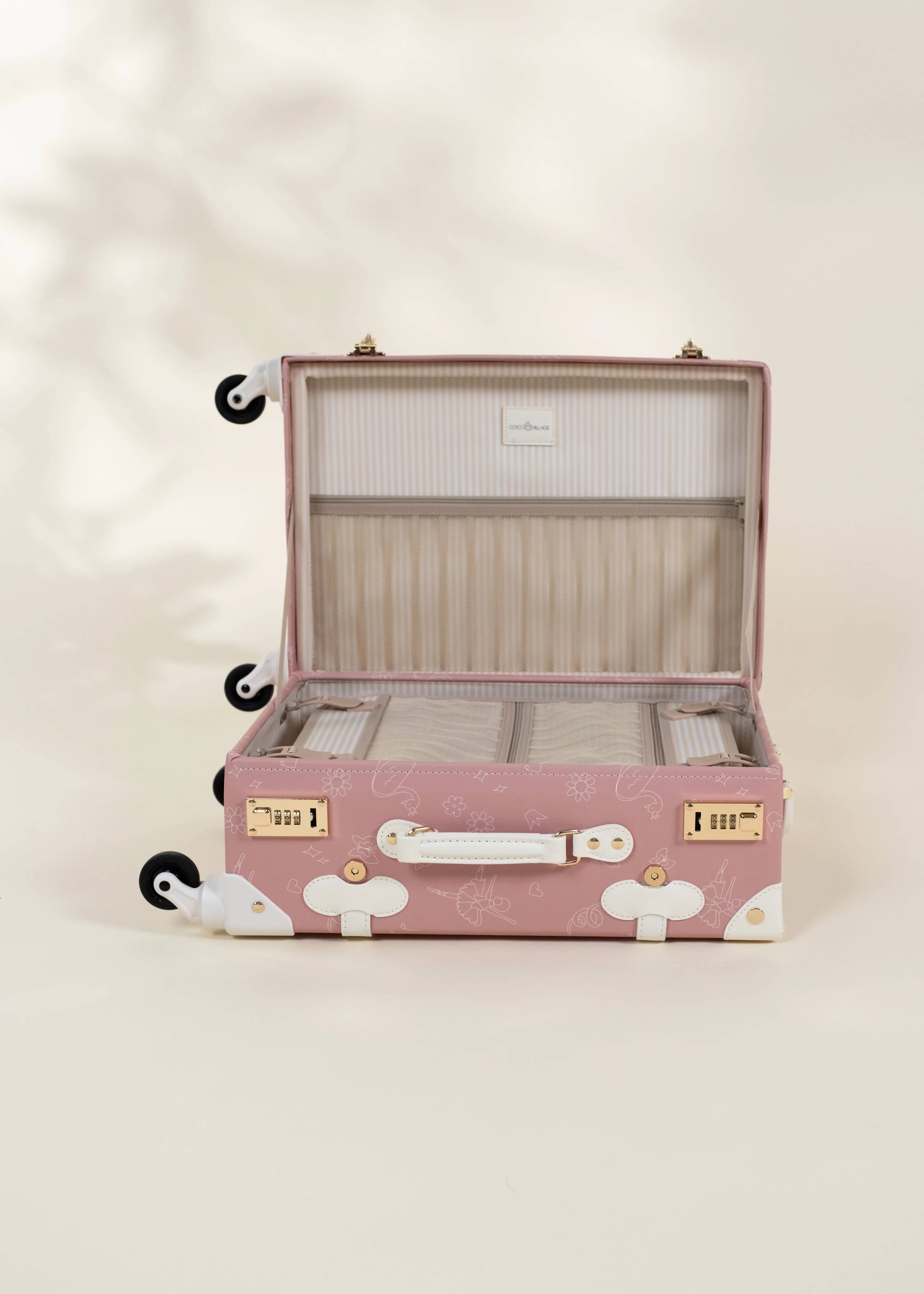 Vegan Leather Carry-On Suitcase - Ballerina