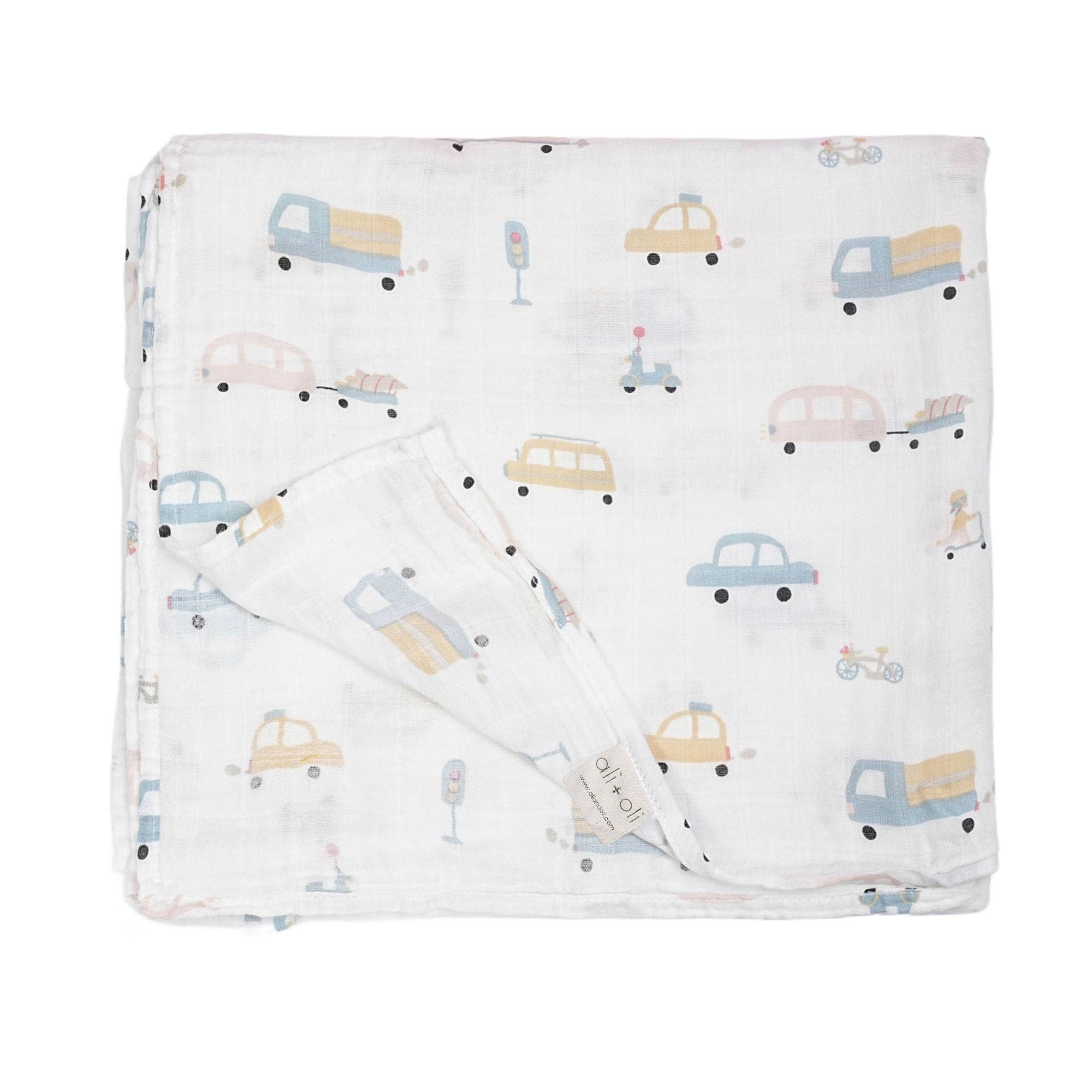 Bamboo Muslin Swaddle Blanket - automobile