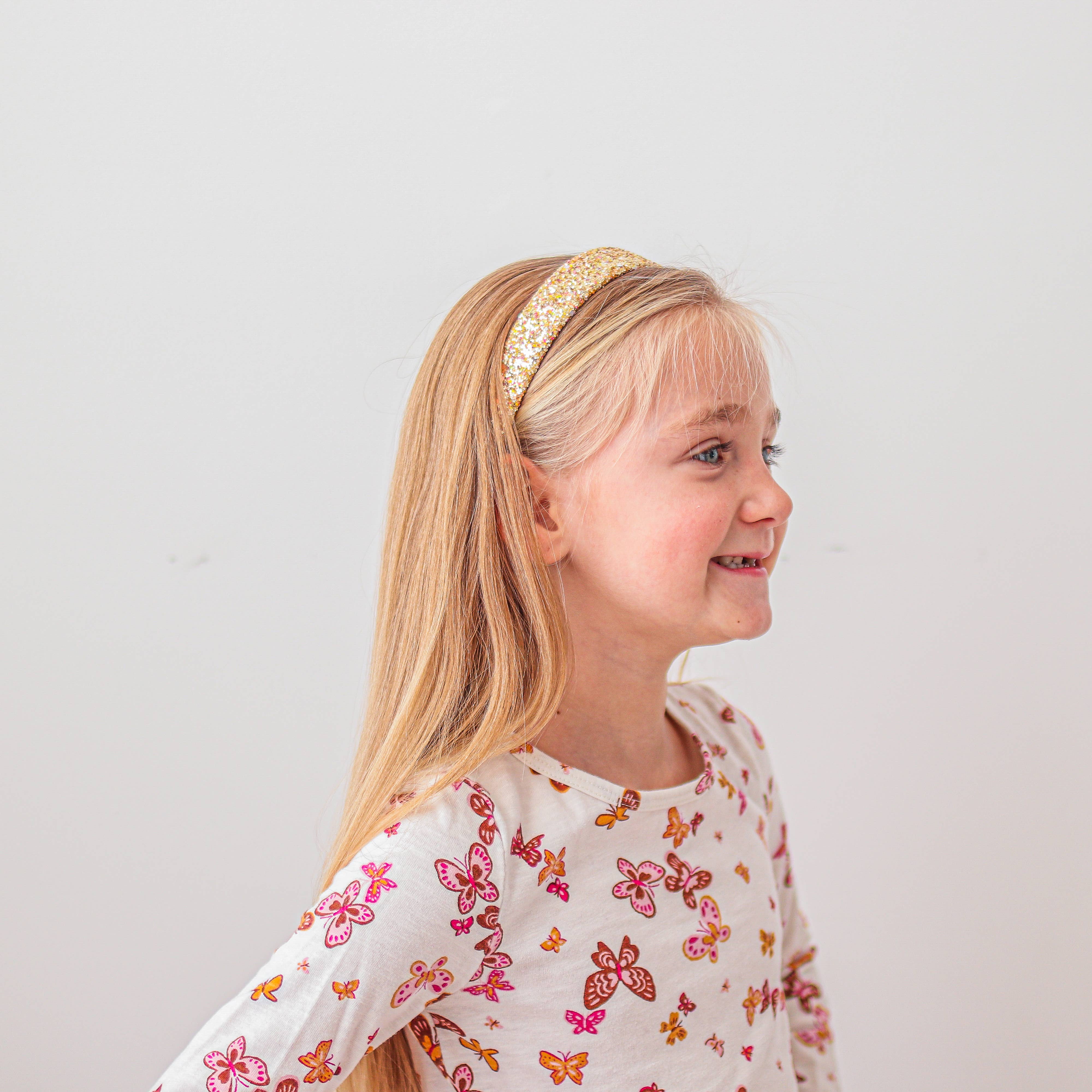 Tapered Chunky Glitter Headband - Multiple Colors