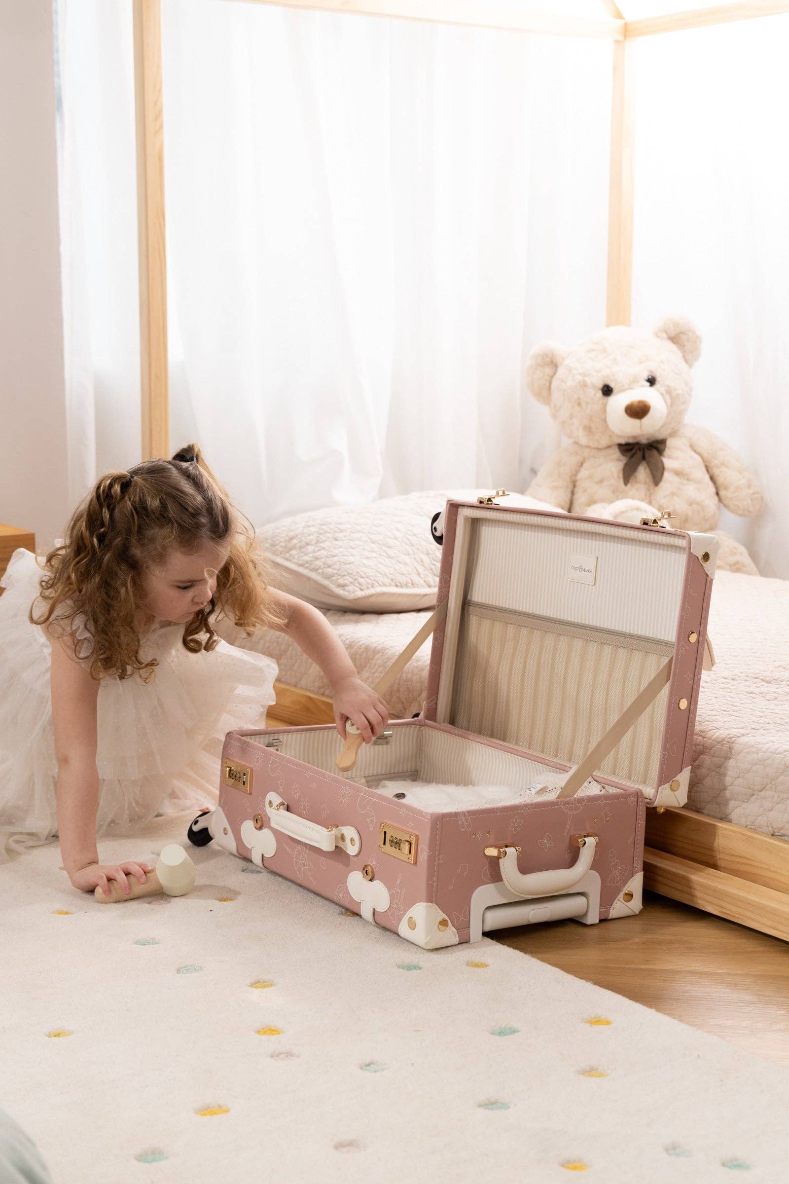 Vegan Leather Carry-On Suitcase - Ballerina