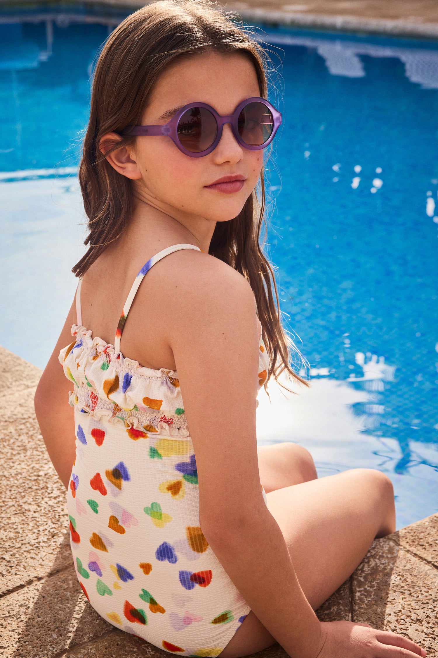 Molo Nella One Piece Swimsuit - Rainbow Hearts