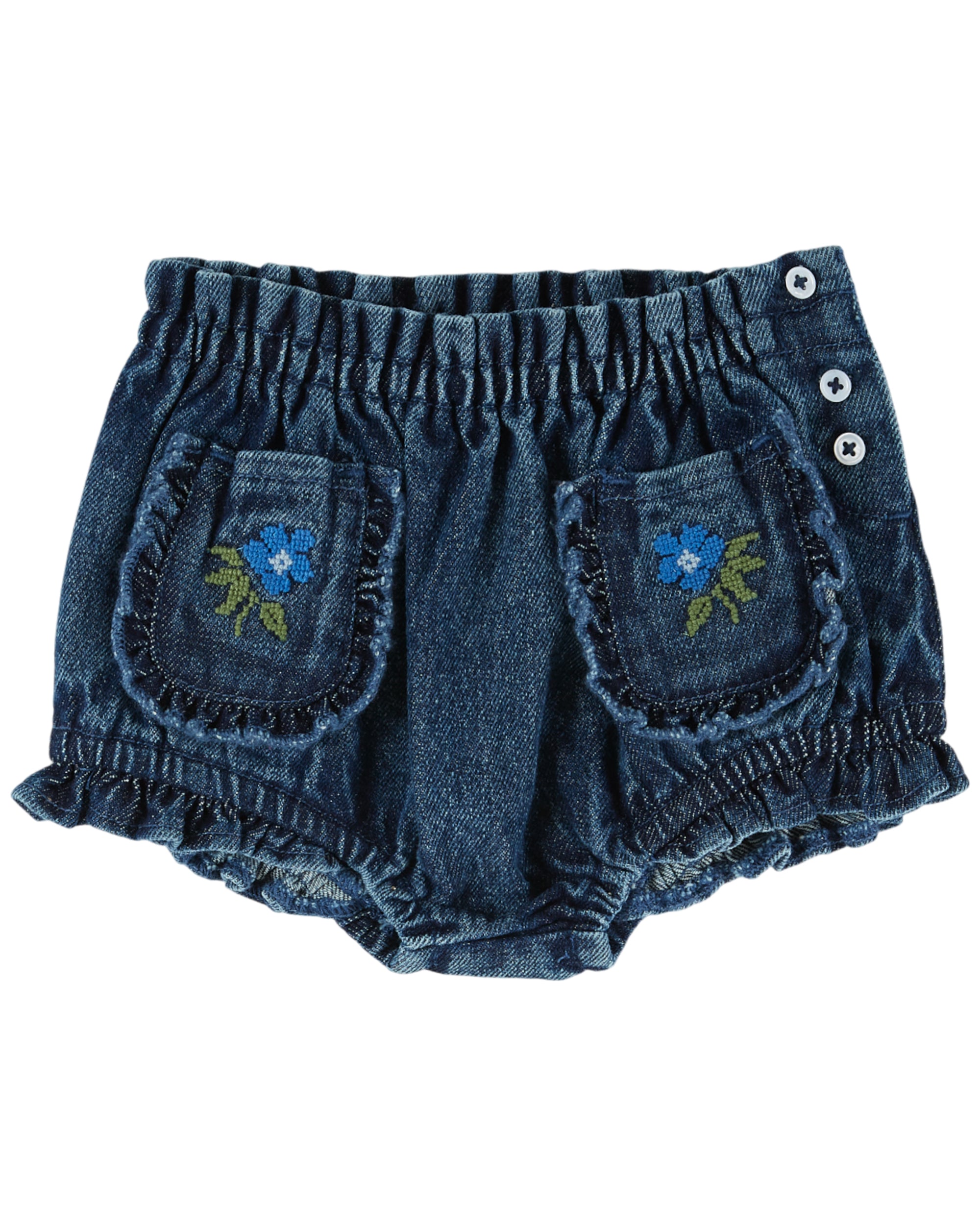 Denim Embroidered Bloomer