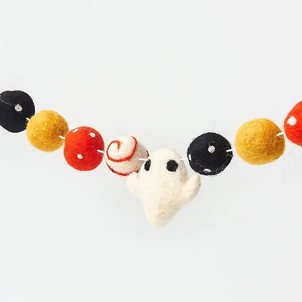 Halloween Ghost Felt Garland