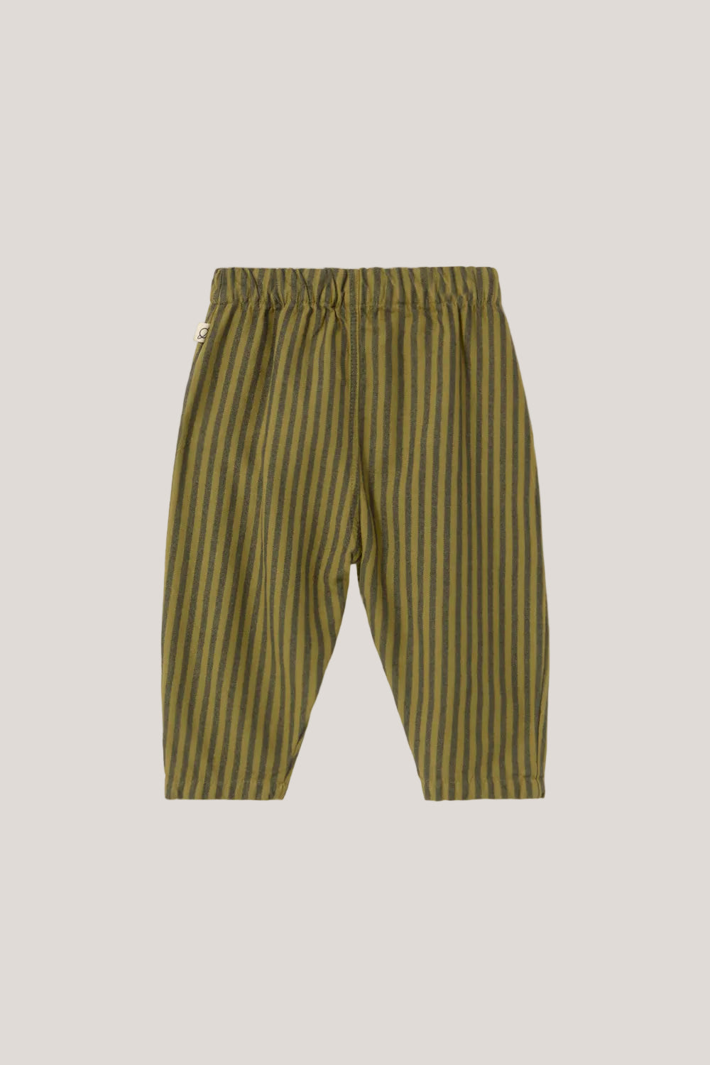Striped pants on a light gray background