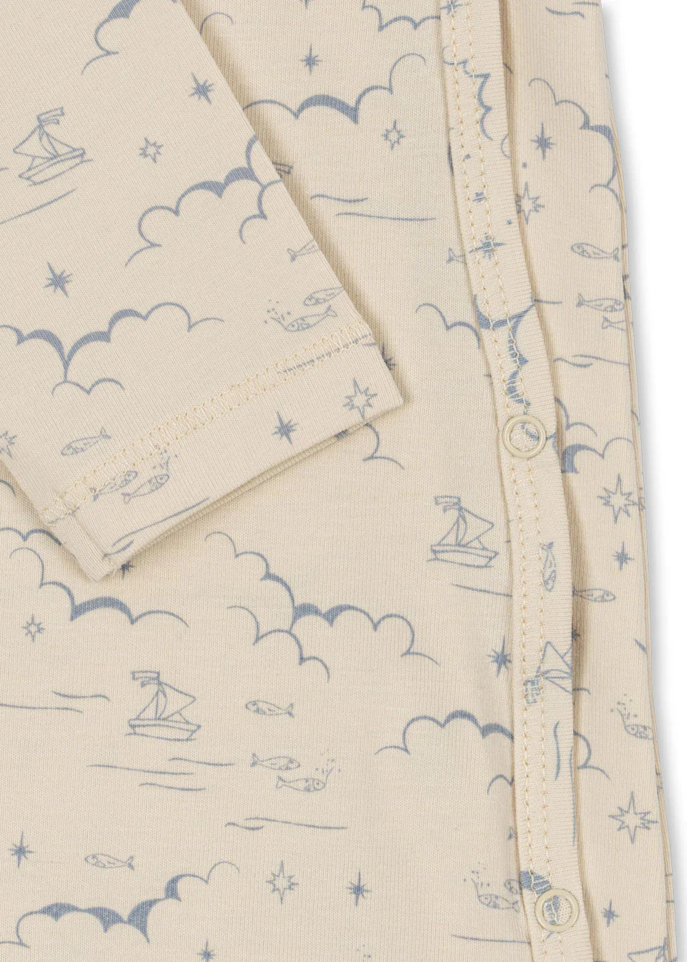 Konges Slojd Basic Newborn Onesie GOTS - Cielo Marino