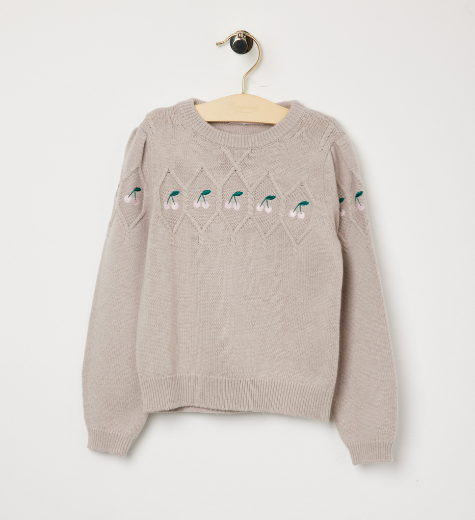 Bonpoint Girls Cherry Sweater