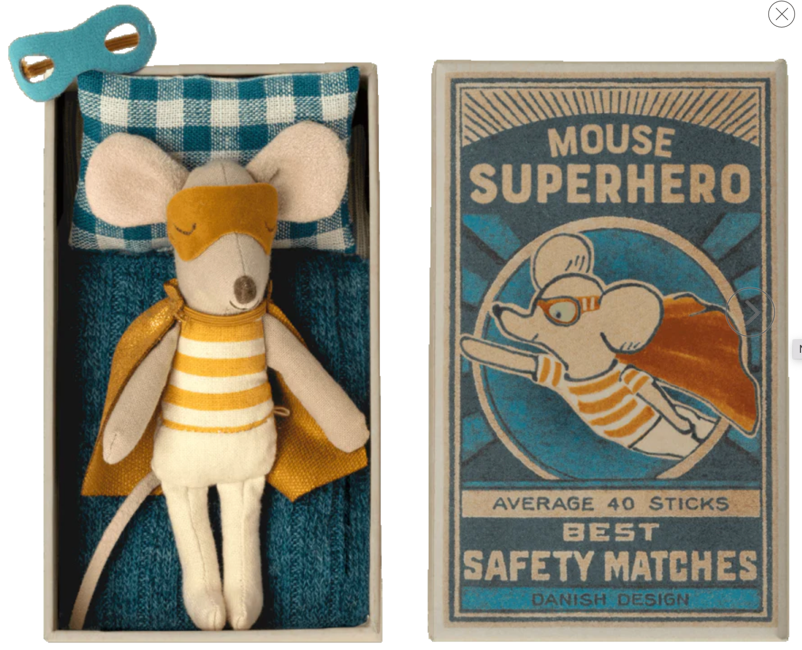 Maileg Super hero In Matchbox