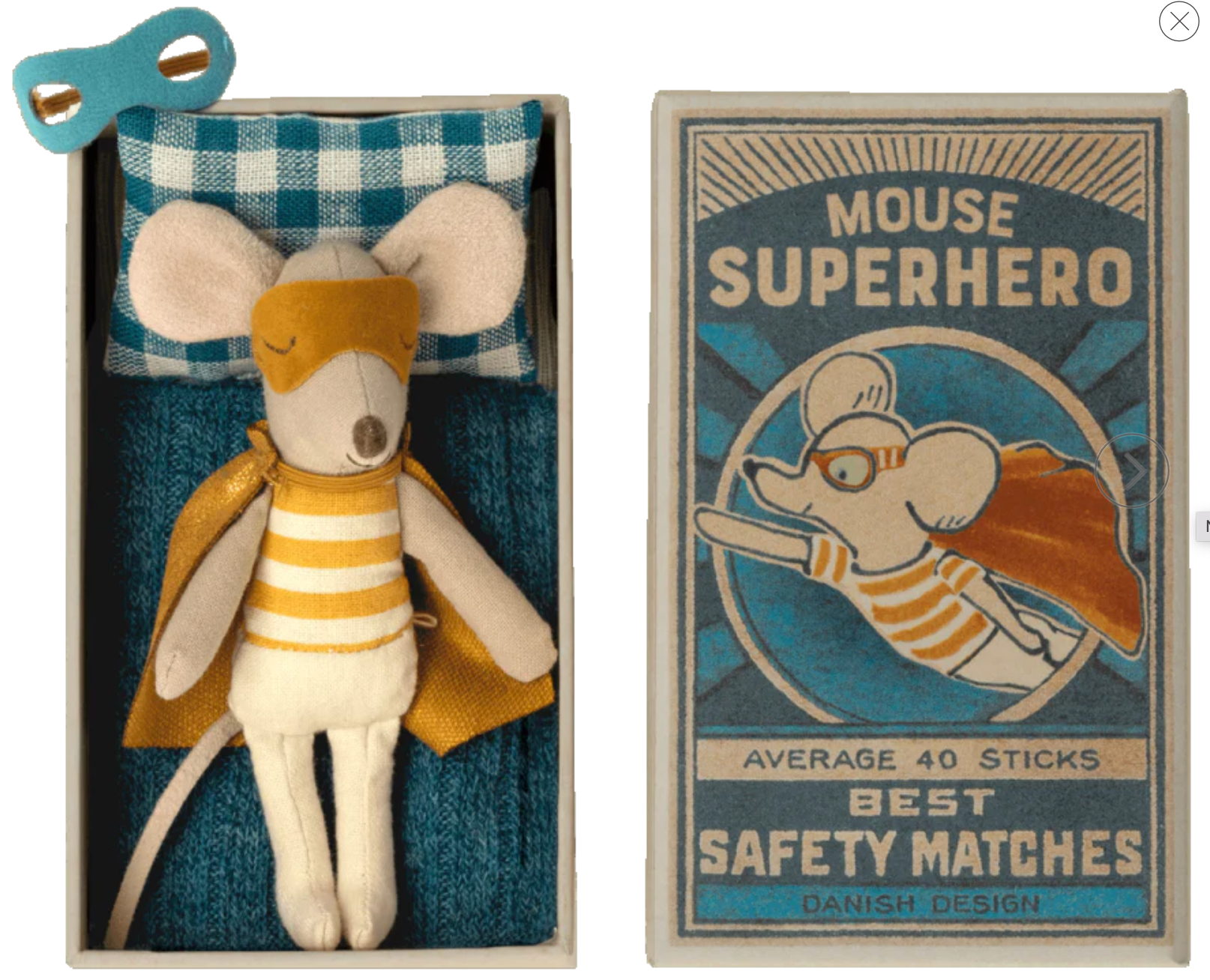 Maileg Super Hero In Matchbox