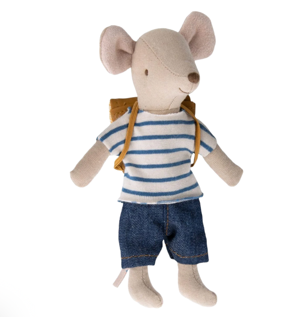 Maileg Tricycle Mouse, Big Brother With Bag