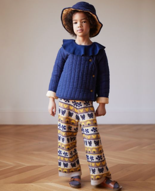 Oeuf Quilted Jacket - Navy Blue