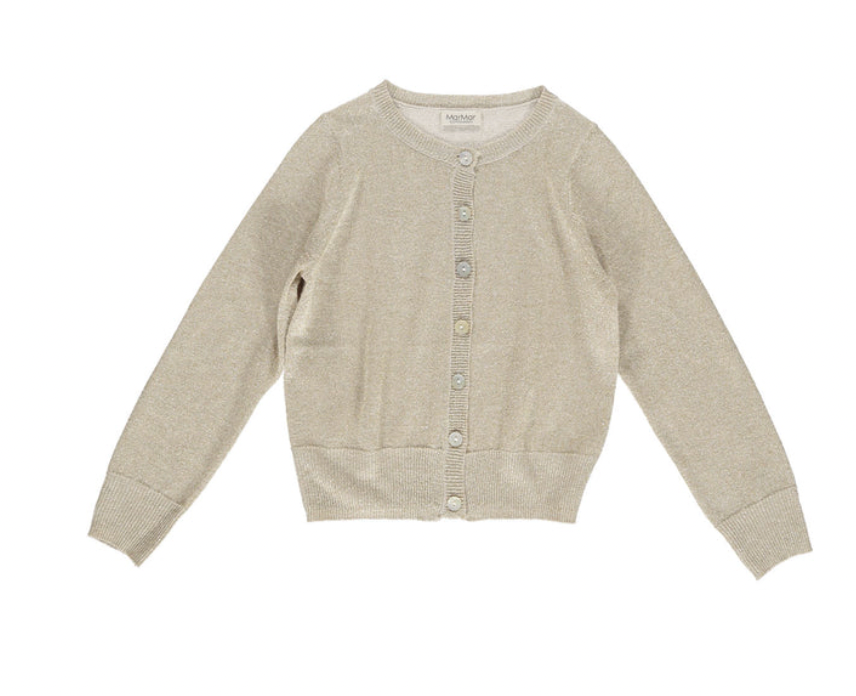 MarMar Copenhagen Tillie Baby Cardigan - Gold Glitter