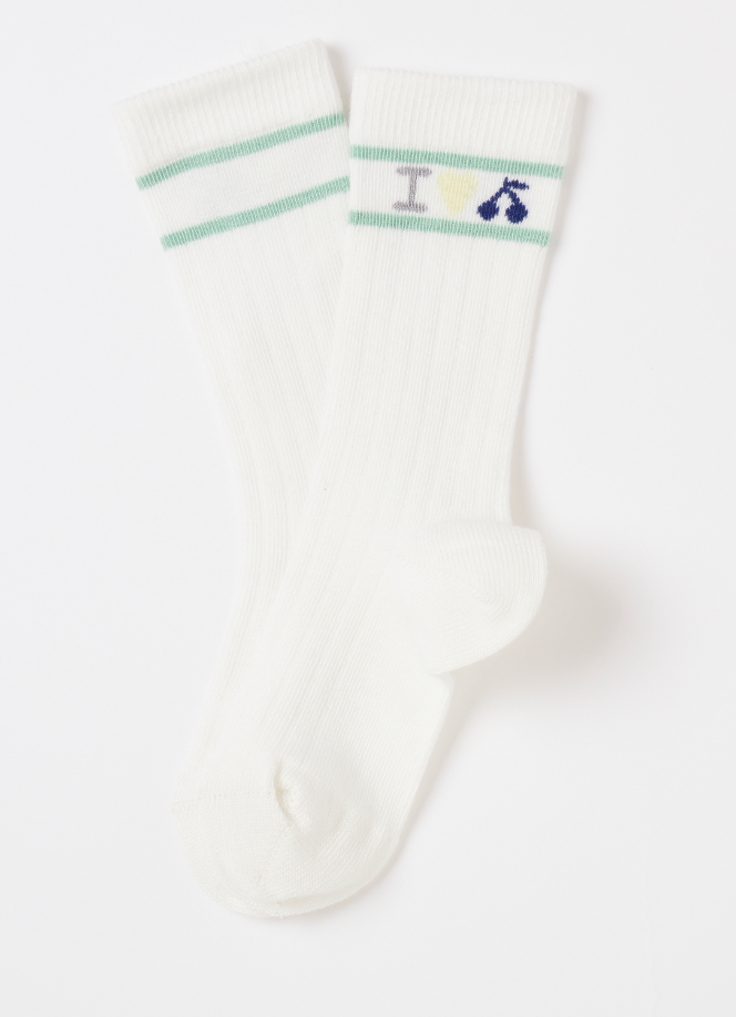 Bonpoint Chaussettes Filo - White