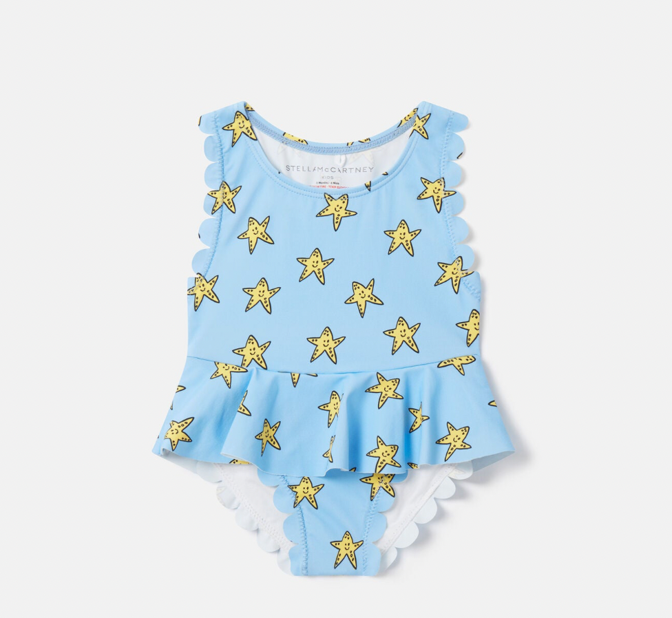 Stella Baby Girl Starfish Swimsuit With Frills