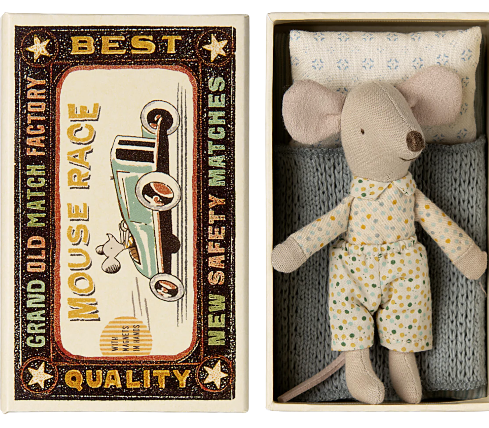 Maileg Little Brother Mouse in Matchbox