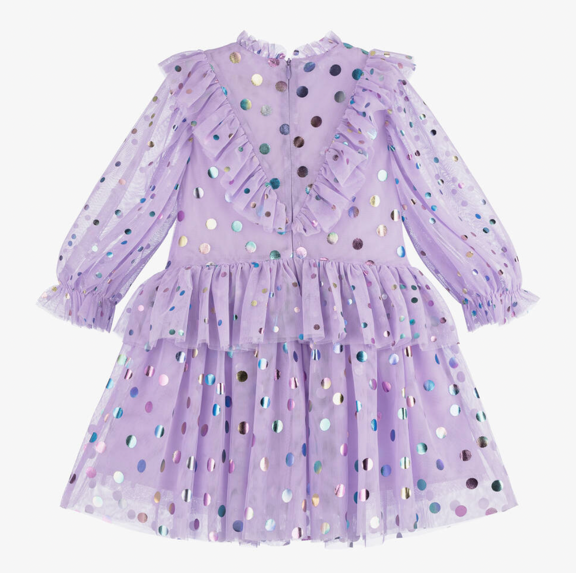 Stella Girl Big Foil Dots Tulle Dress