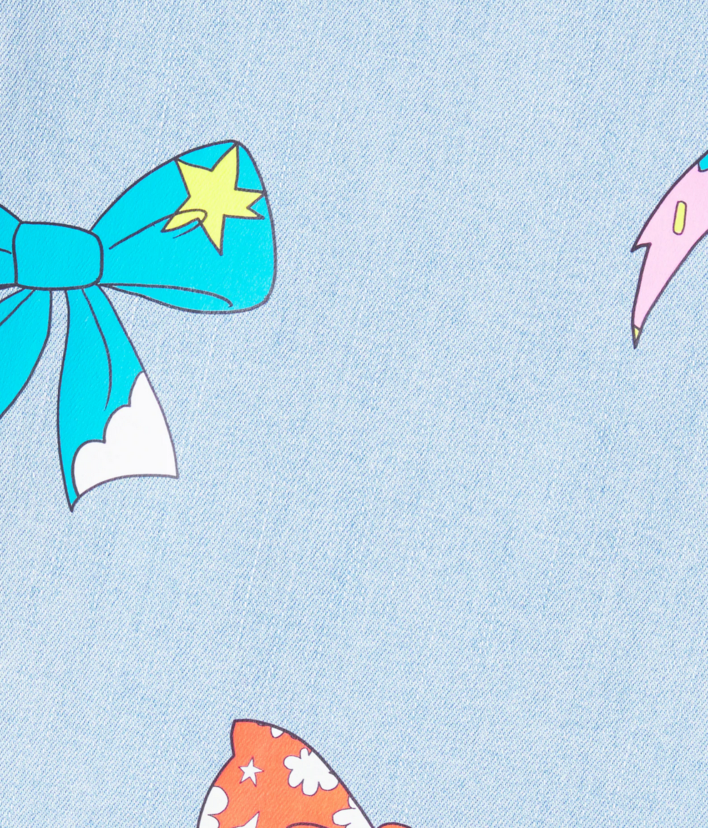 Stella Girl's Denim Dress with Bows