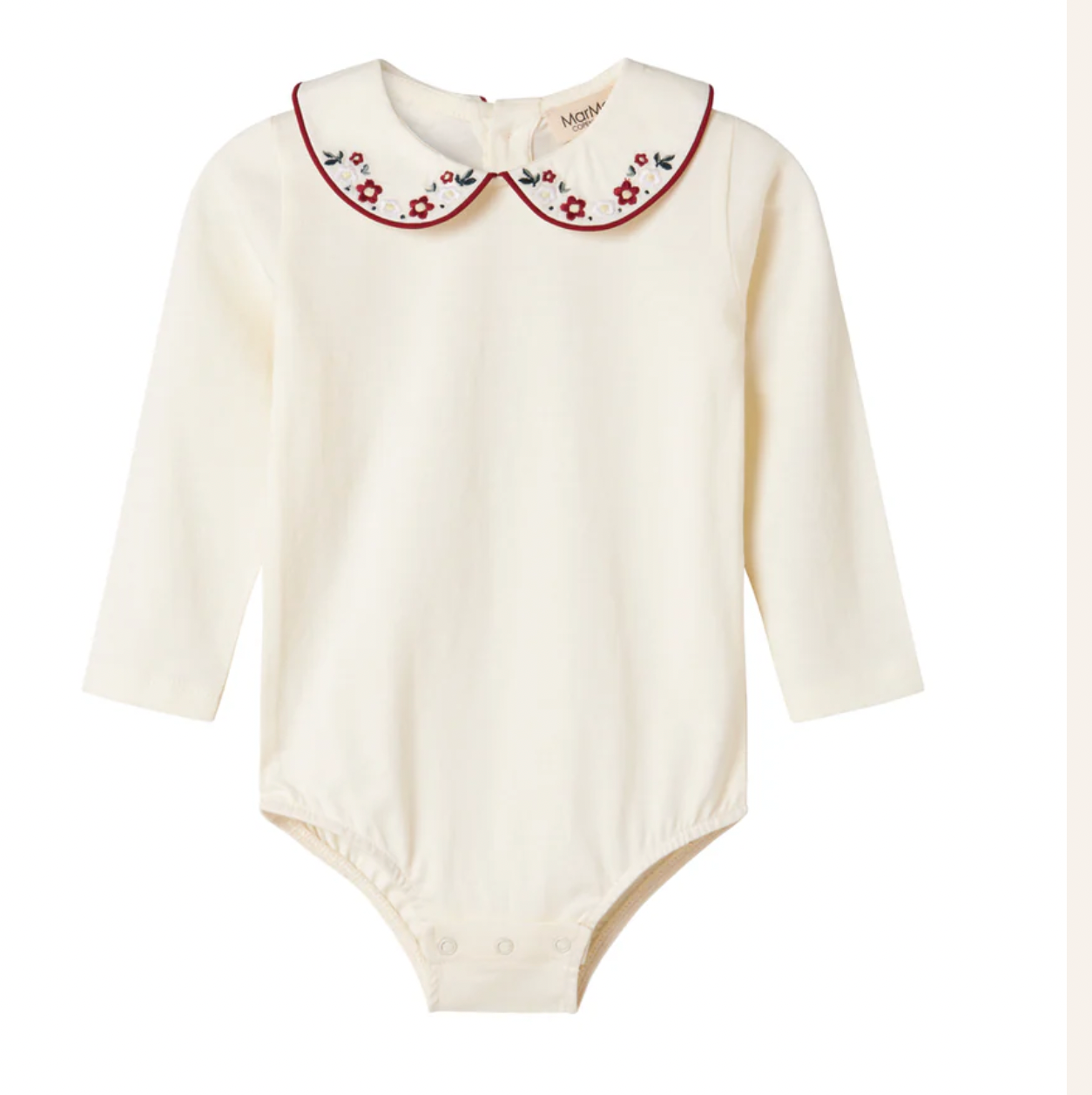 MarMar Copenhagen Collar Onesie - Gentle White