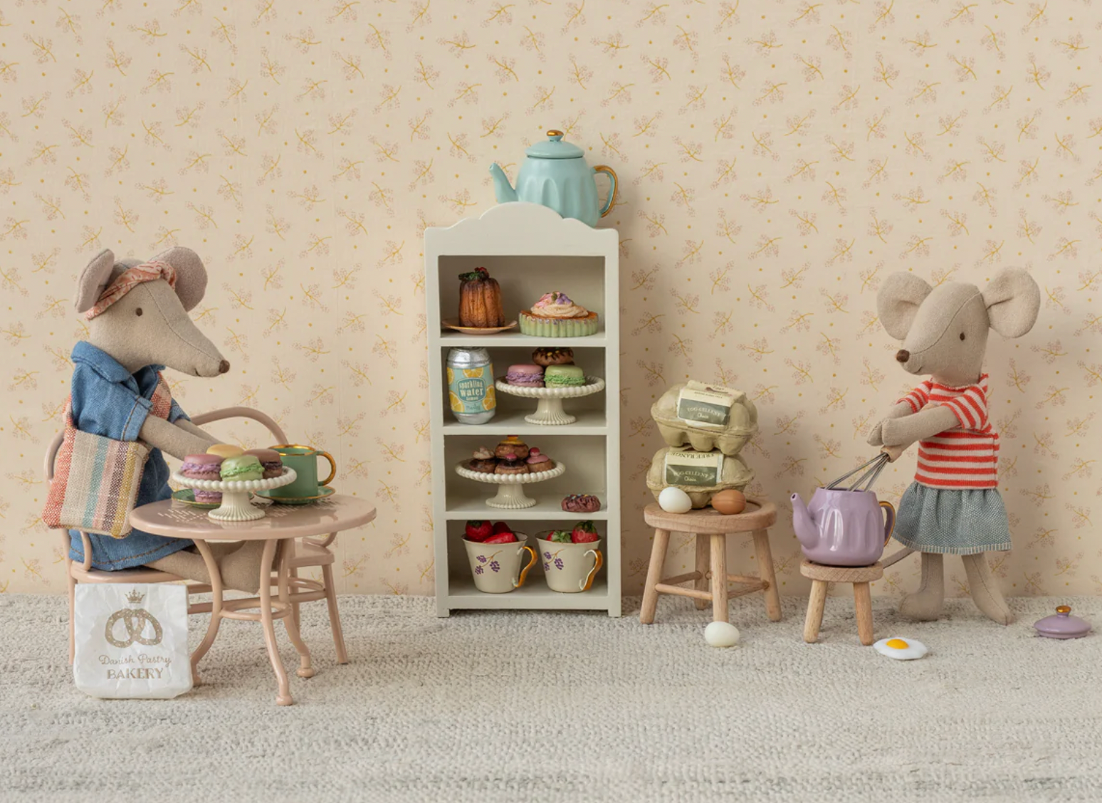 Maileg Cafe Set Mouse - Pink