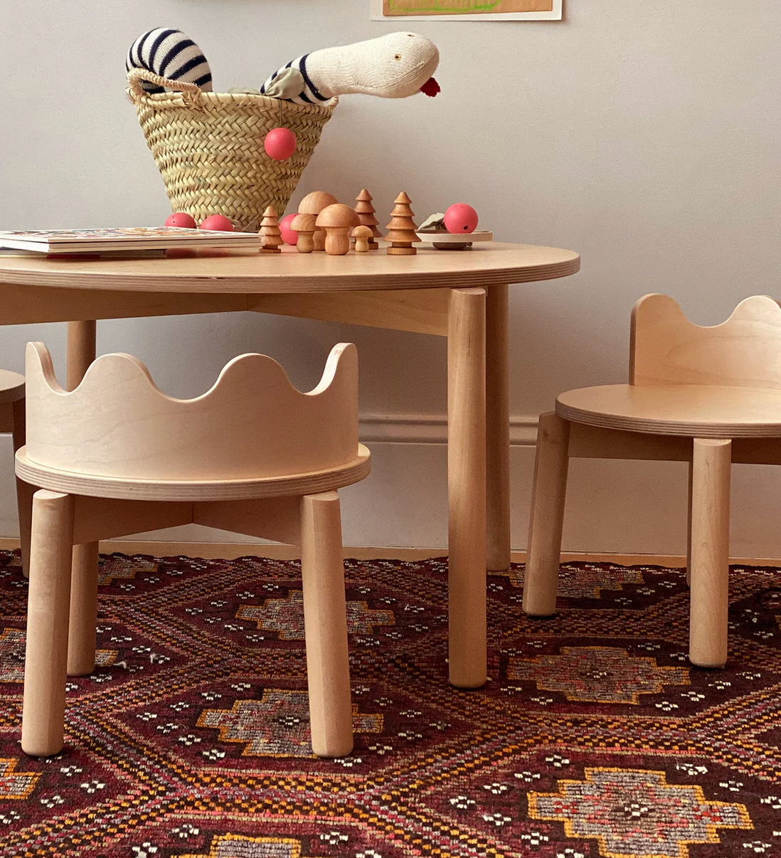 Non-Toxic Moss Birch Chairs - Set of 2