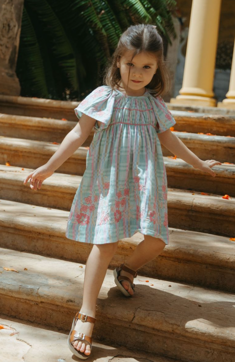 Lali Mini Tulip Dress in Minty Chex