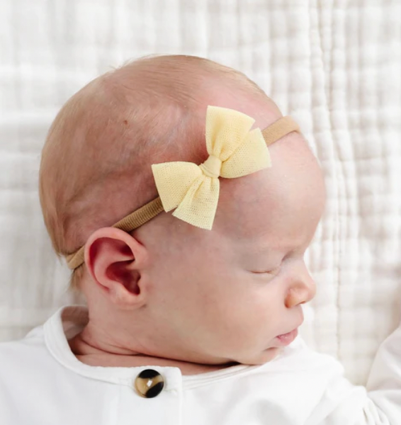 Loulou & Company Tulle Bow - Lemon