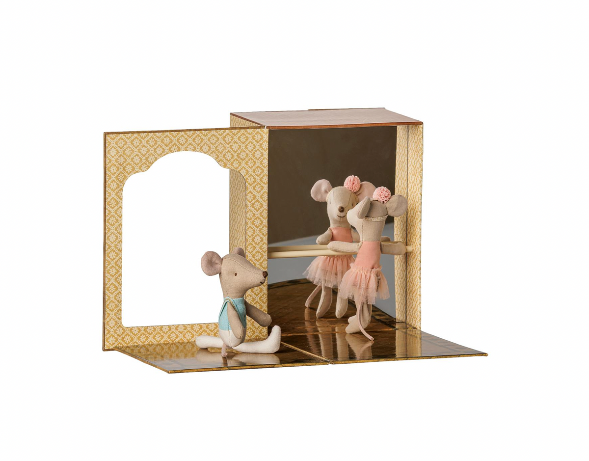 Ballet Mice in Dance Studio - Little Sister and Brother