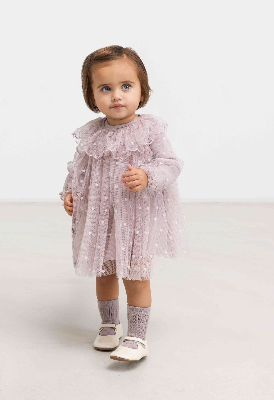 Dera B Dress - Gray Hearts