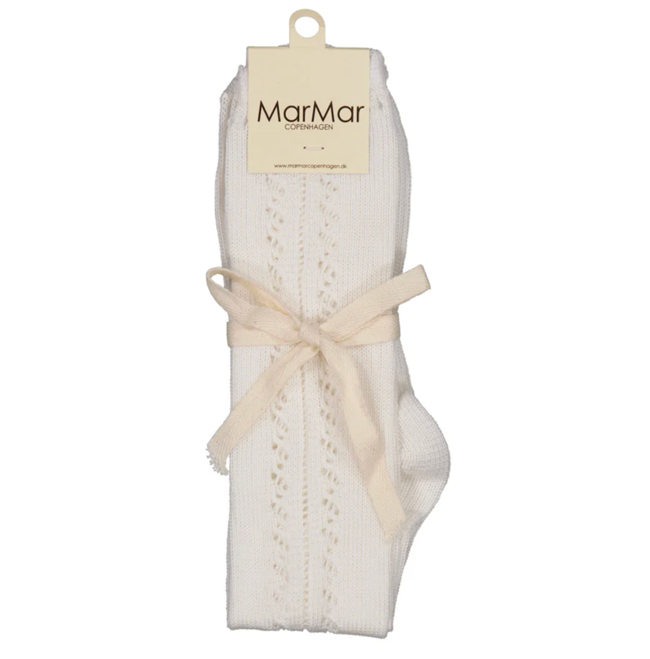 Marmar Knee Socks Pointelle - Gentle White