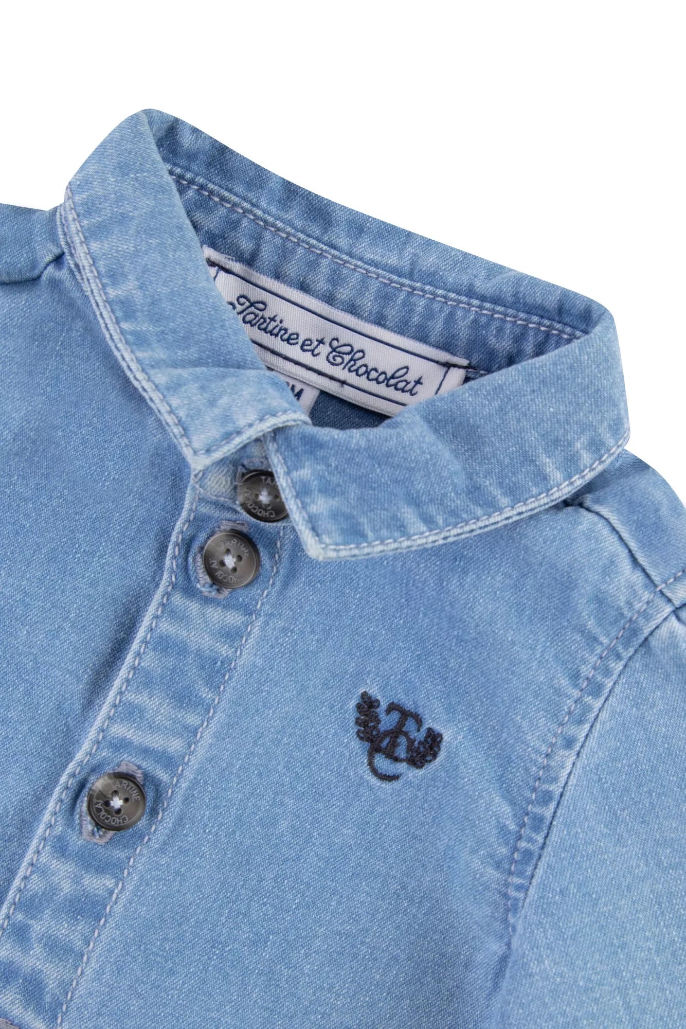 Tartine Boys Bleu Chambray Polo