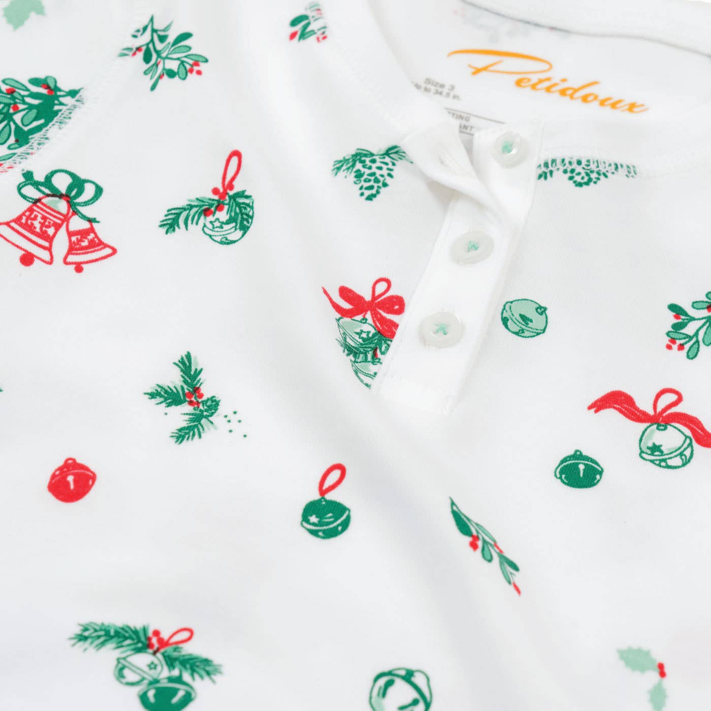 "Jingle Bells" Christmas Holiday Kid pajamas Pima cotton