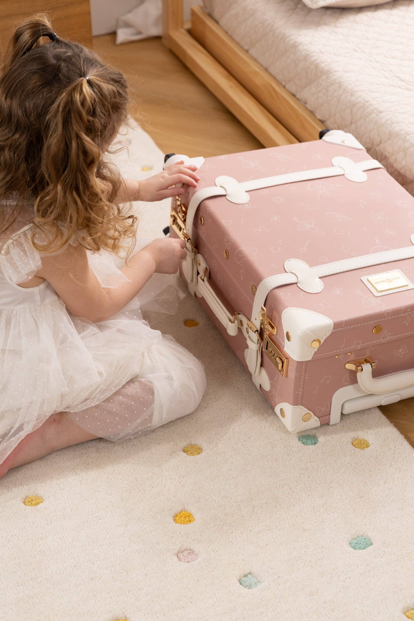 Vegan Leather Carry-On Suitcase - Ballerina