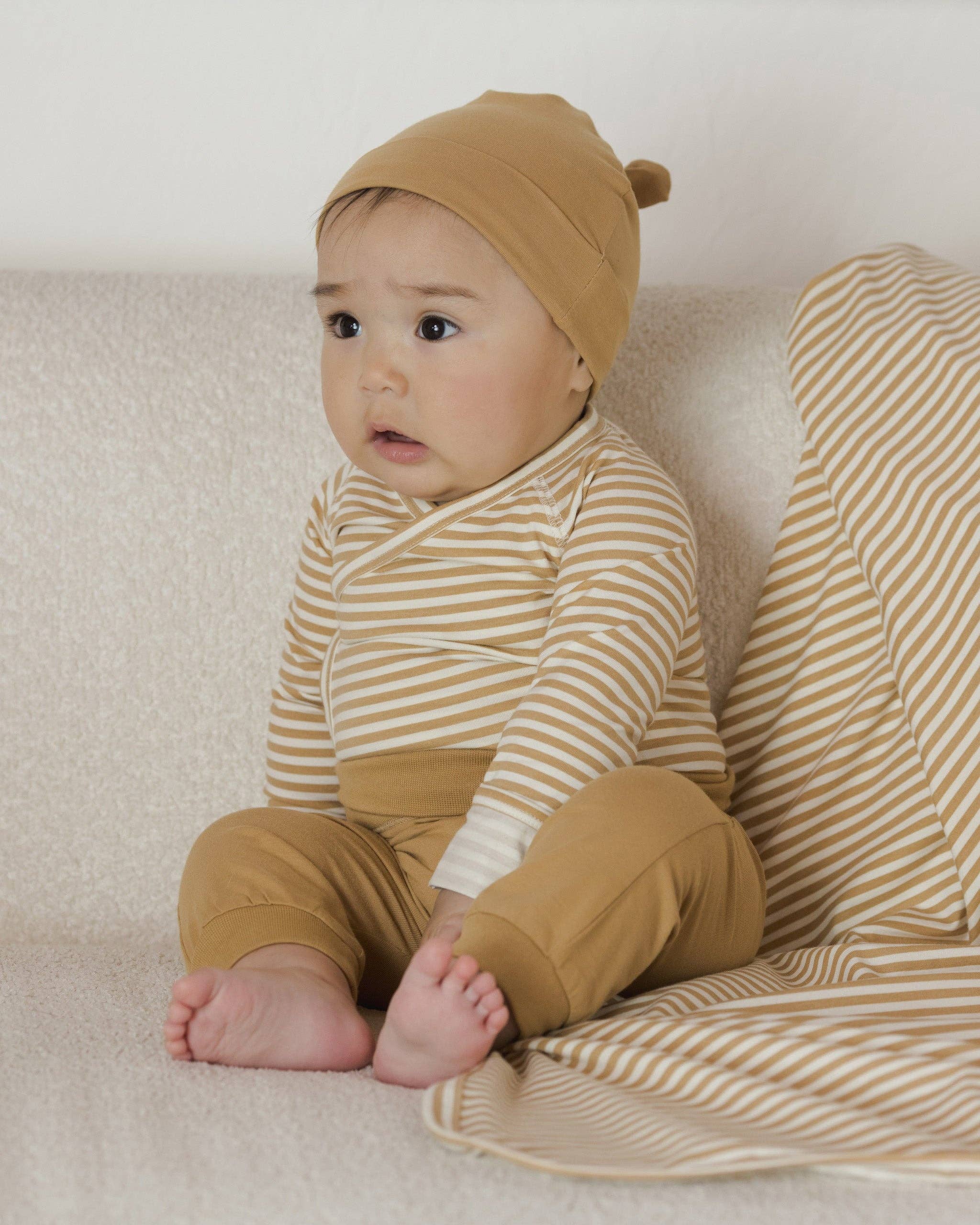 Side Snap Bodysuit - Honey Stripe