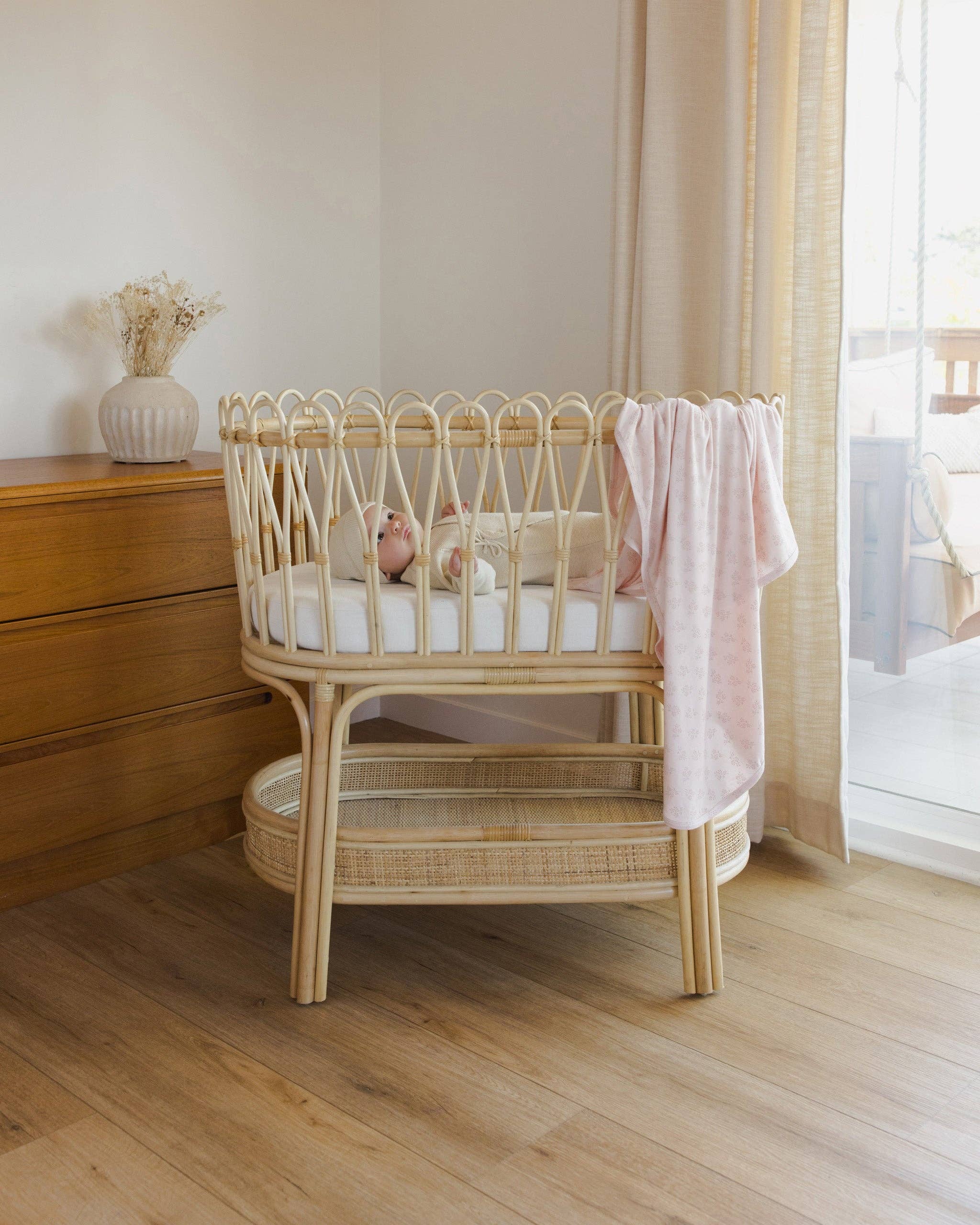 Wrap Knit Footie - Heathered Natural