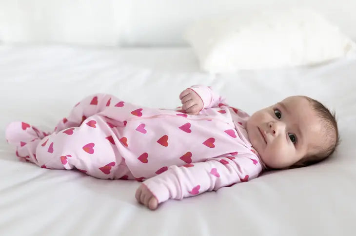 Heart Burst Zipper Romper